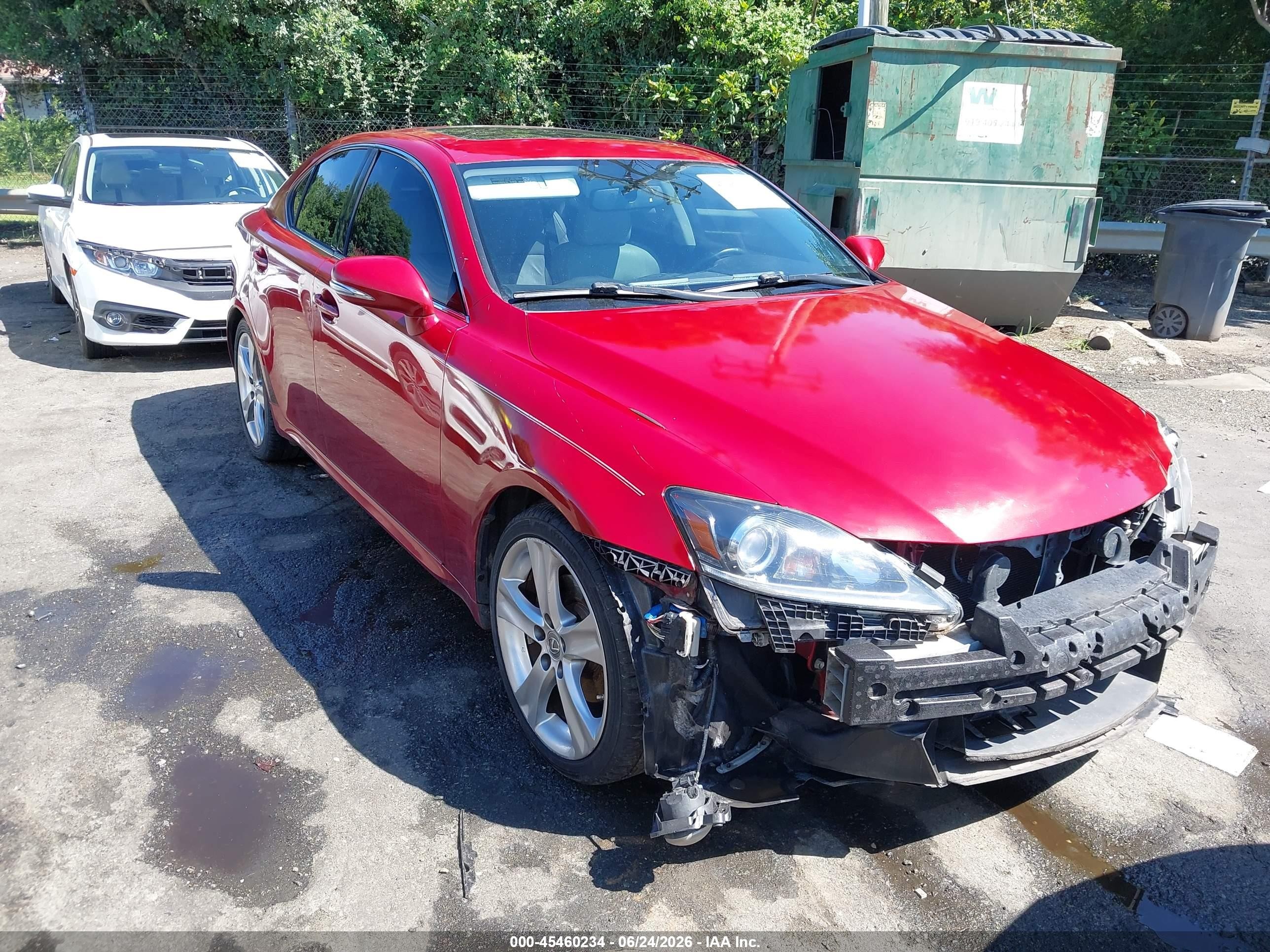 2013 Lexus Is 250   Red vin: JTHBF5C21D5185409