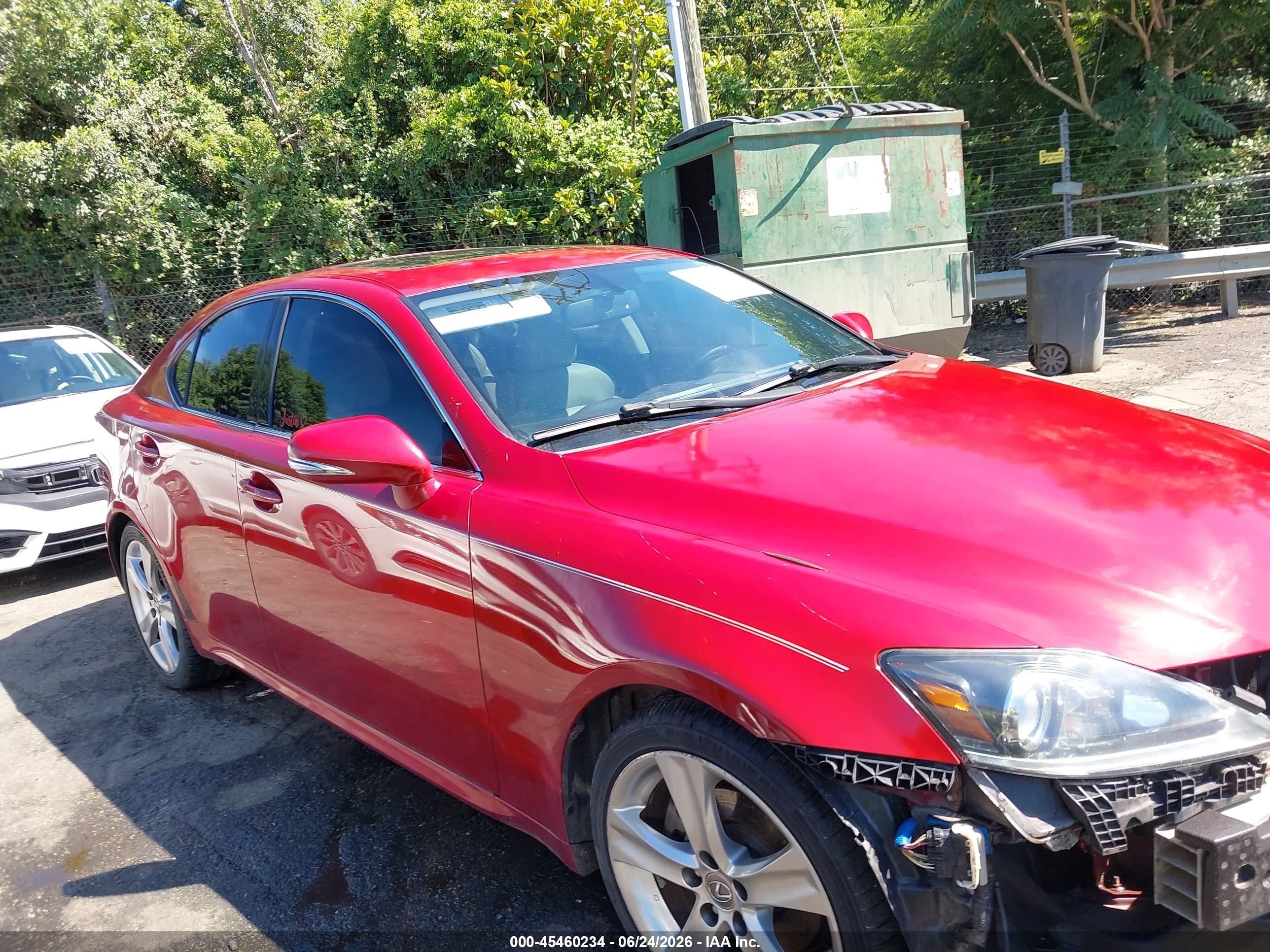 2013 Lexus Is 250   Red vin: JTHBF5C21D5185409