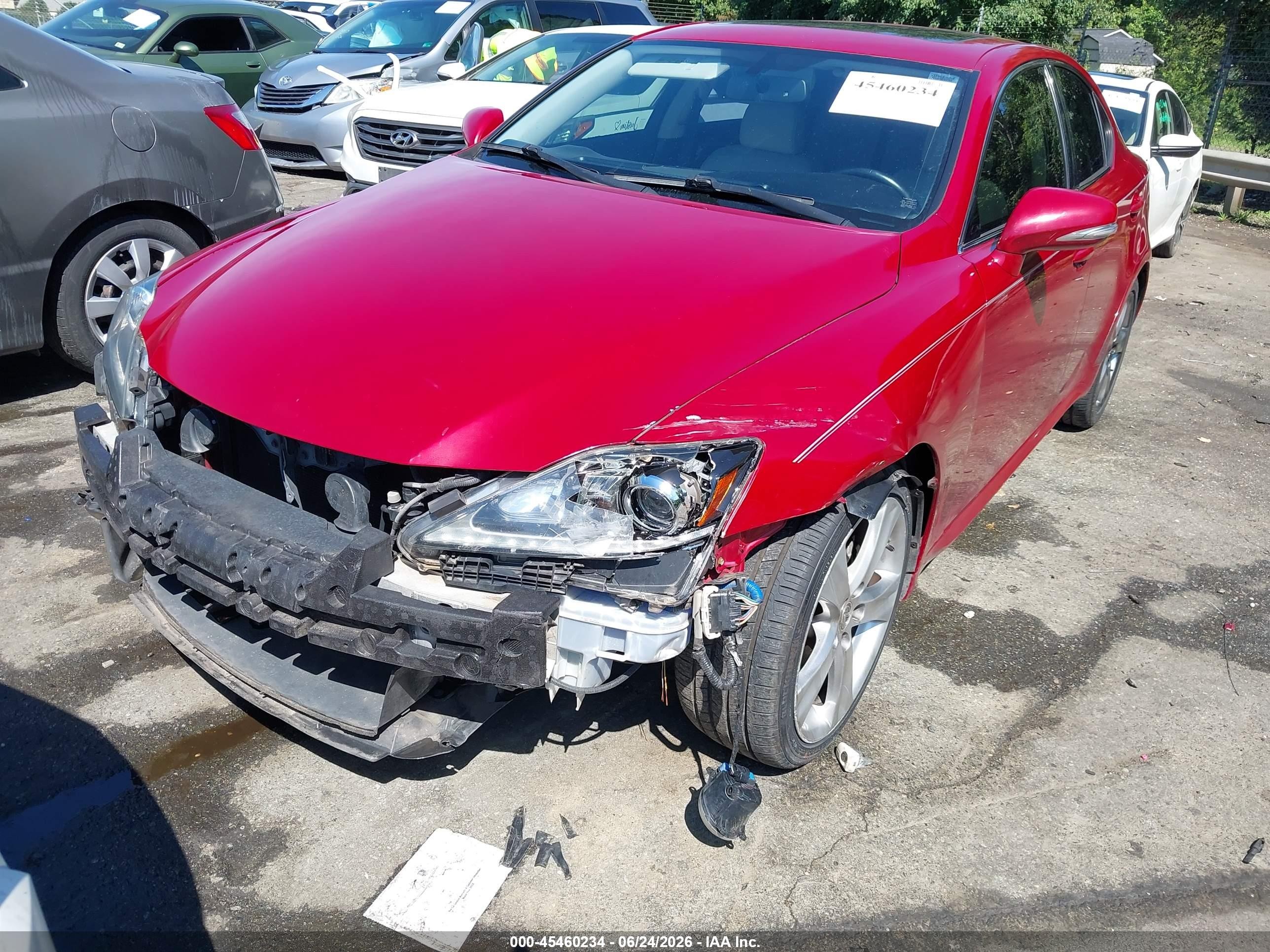 2013 Lexus Is 250   Red vin: JTHBF5C21D5185409