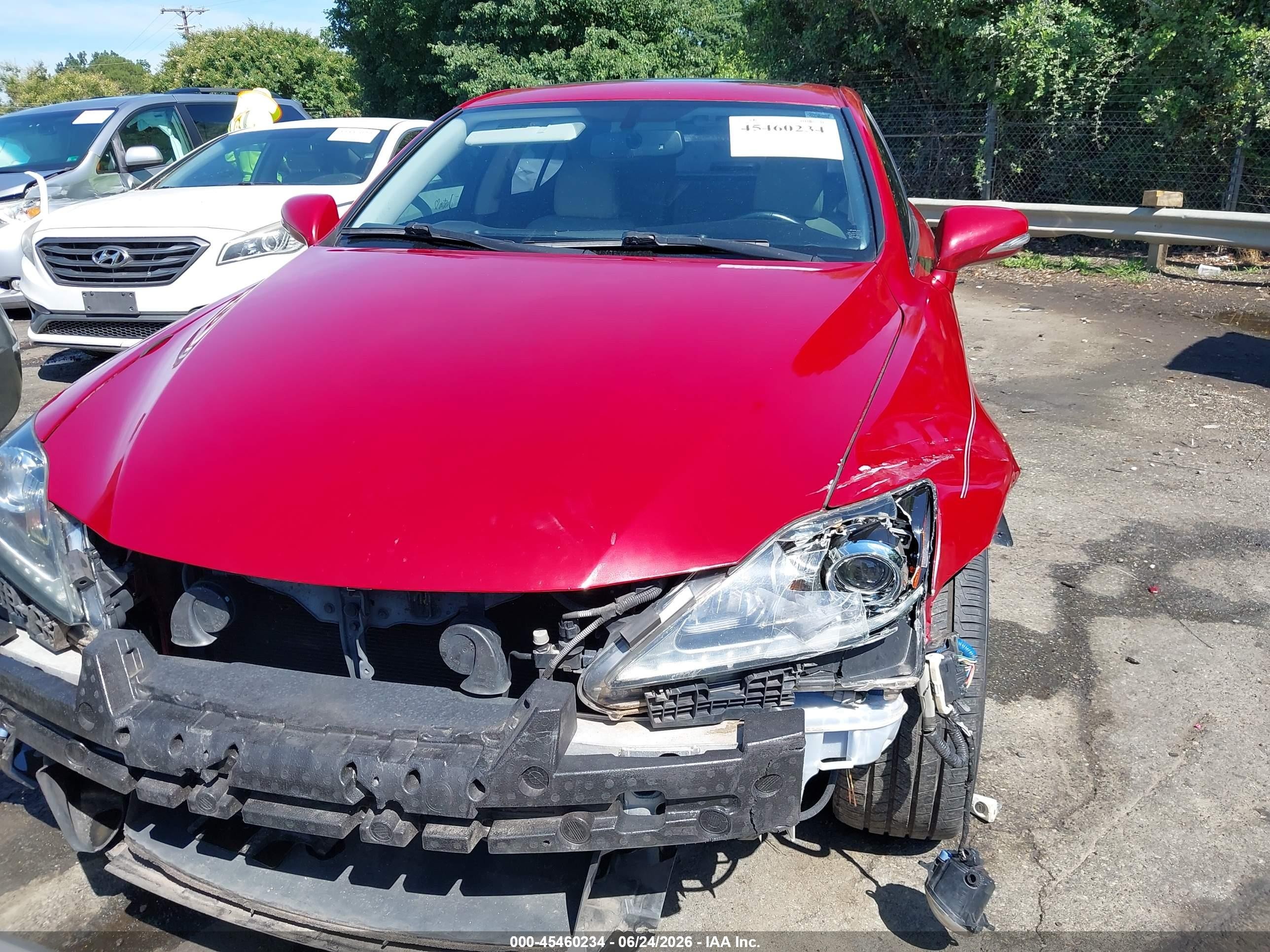 2013 Lexus Is 250   Red vin: JTHBF5C21D5185409