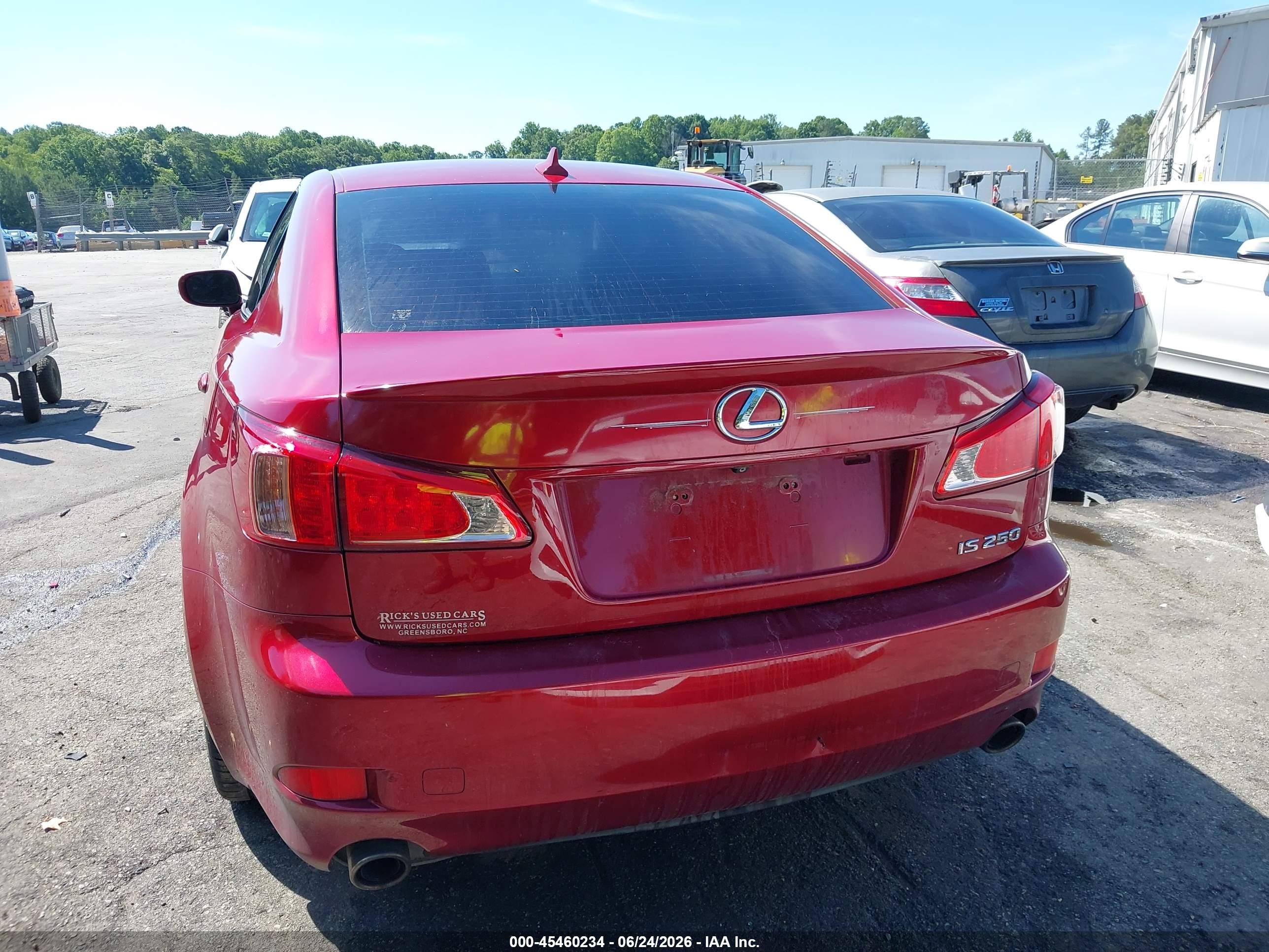 2013 Lexus Is 250   Red vin: JTHBF5C21D5185409