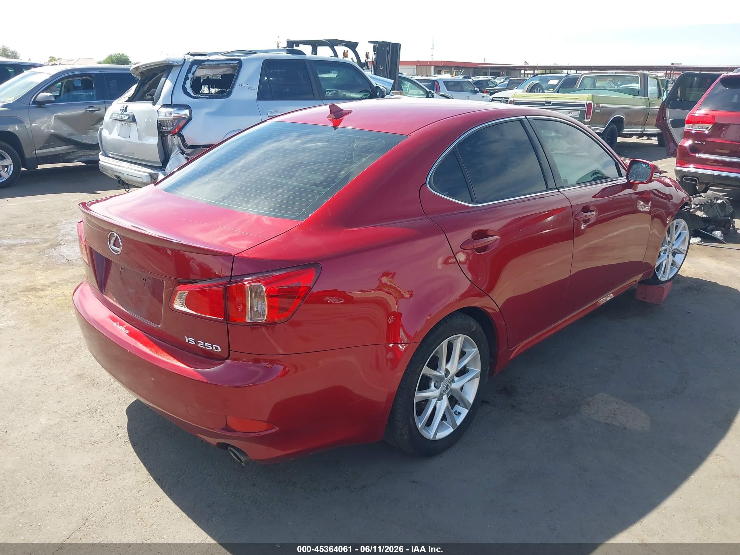 2013 Lexus Is 250   Red vin: JTHBF5C21D5192148