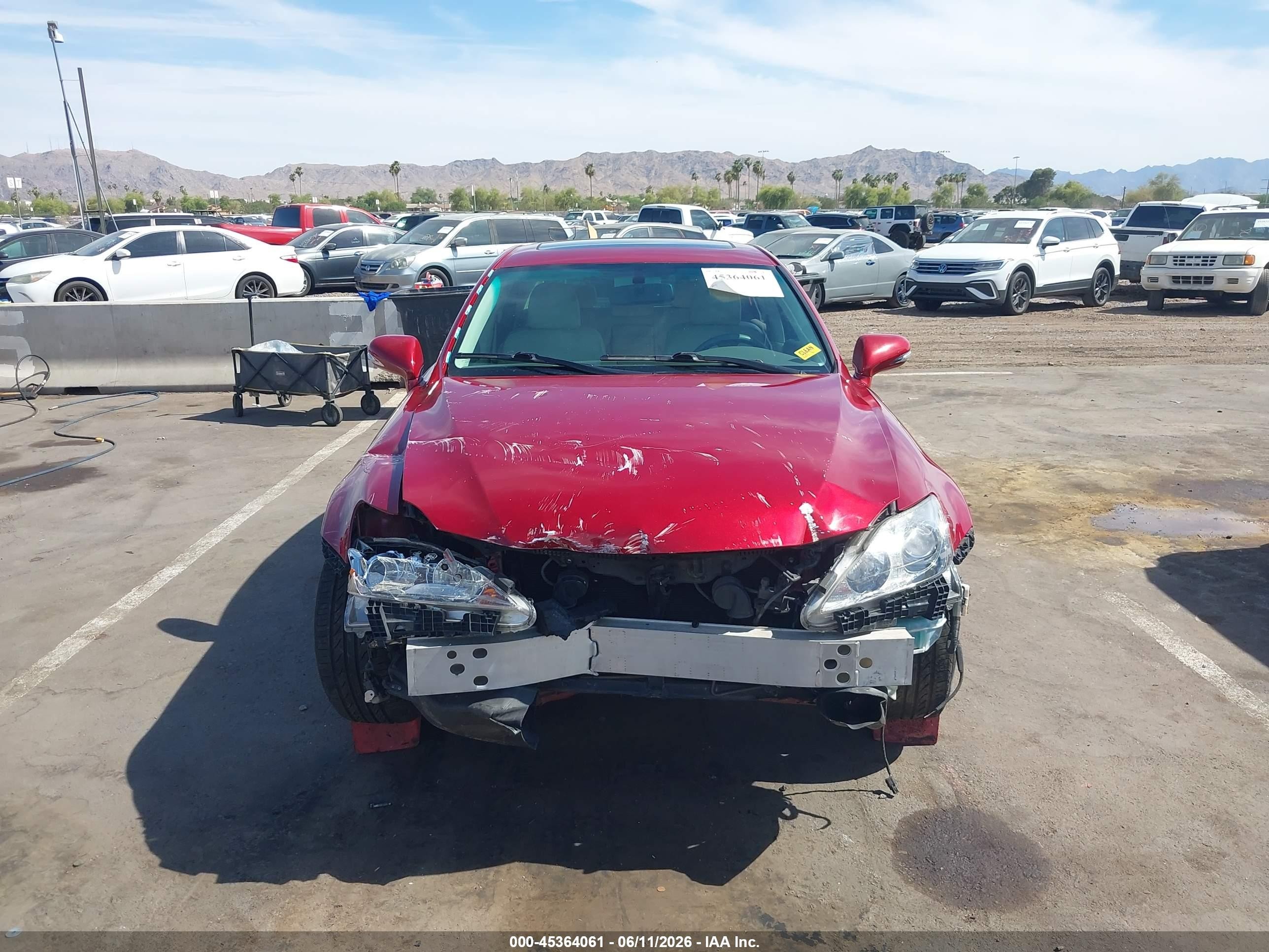 2013 Lexus Is 250   Red vin: JTHBF5C21D5192148