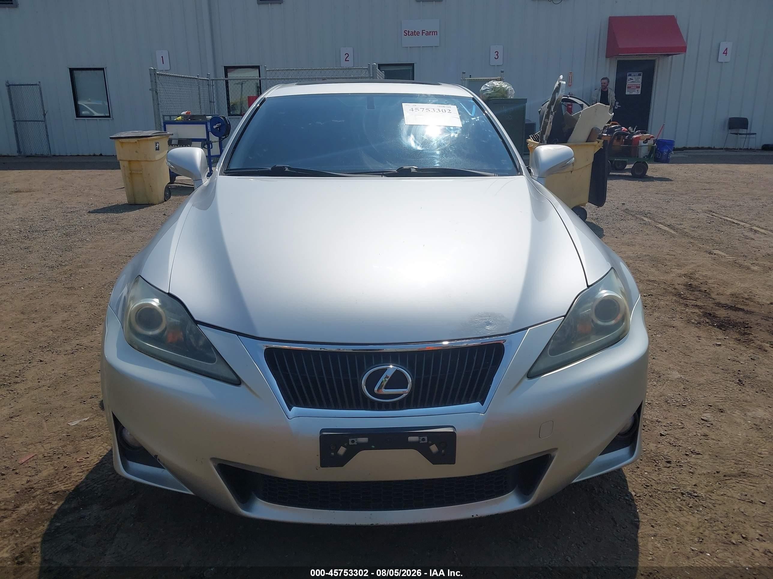 2011 Lexus Is 250   Silver vin: JTHBF5C22B5131520