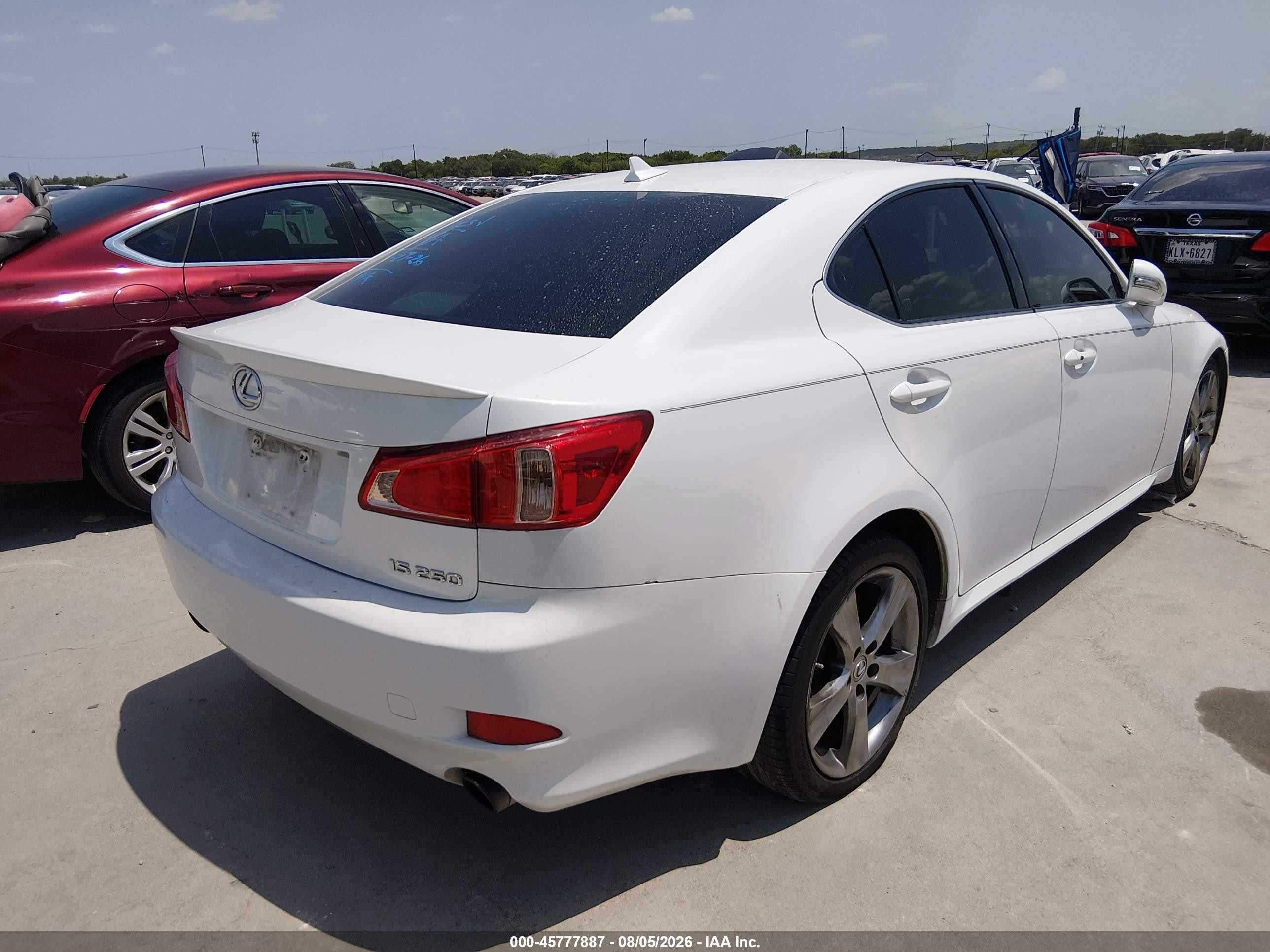 2011 Lexus Is 250   Белый vin: JTHBF5C22B5144574