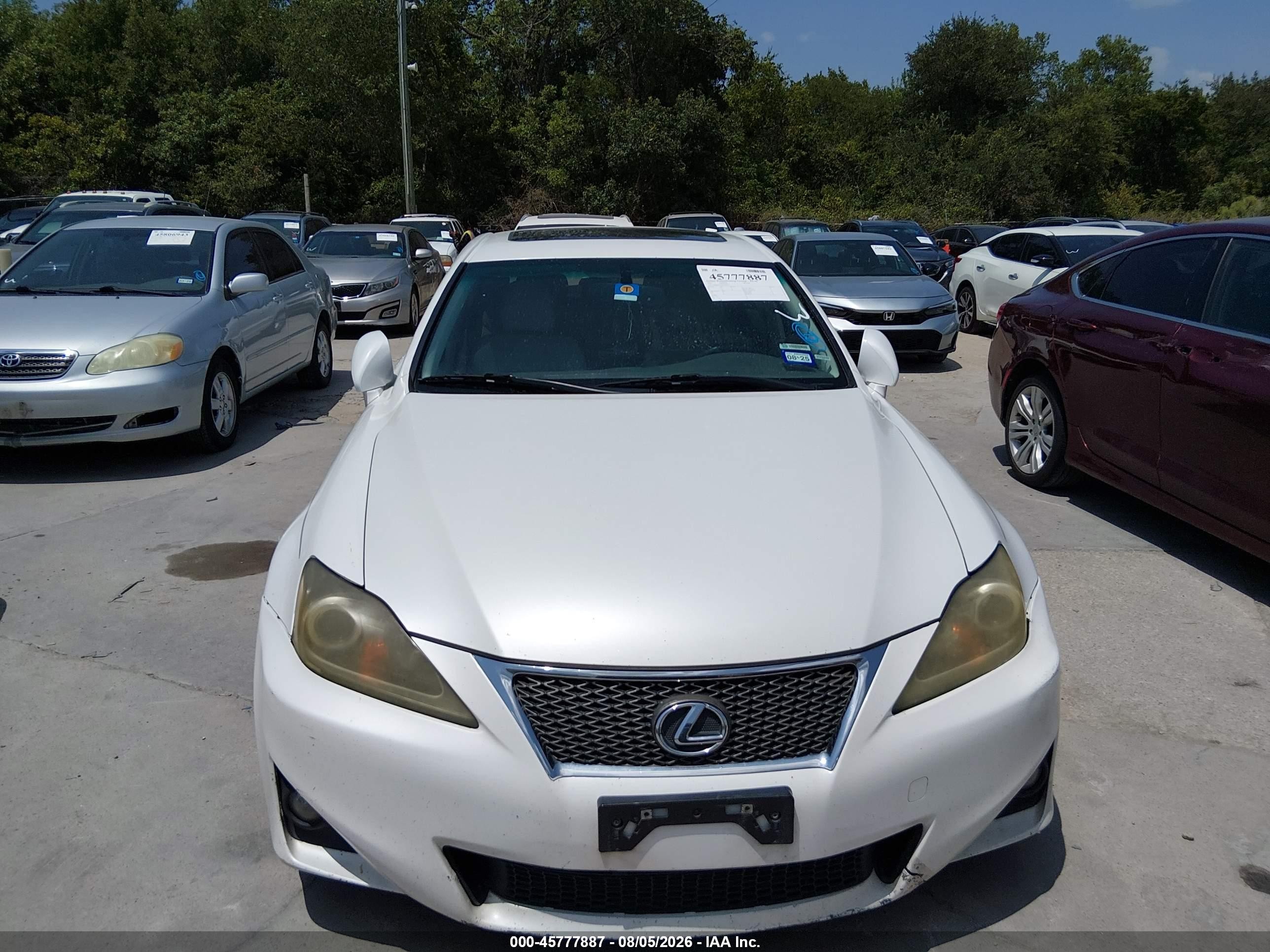 2011 Lexus Is 250   Белый vin: JTHBF5C22B5144574