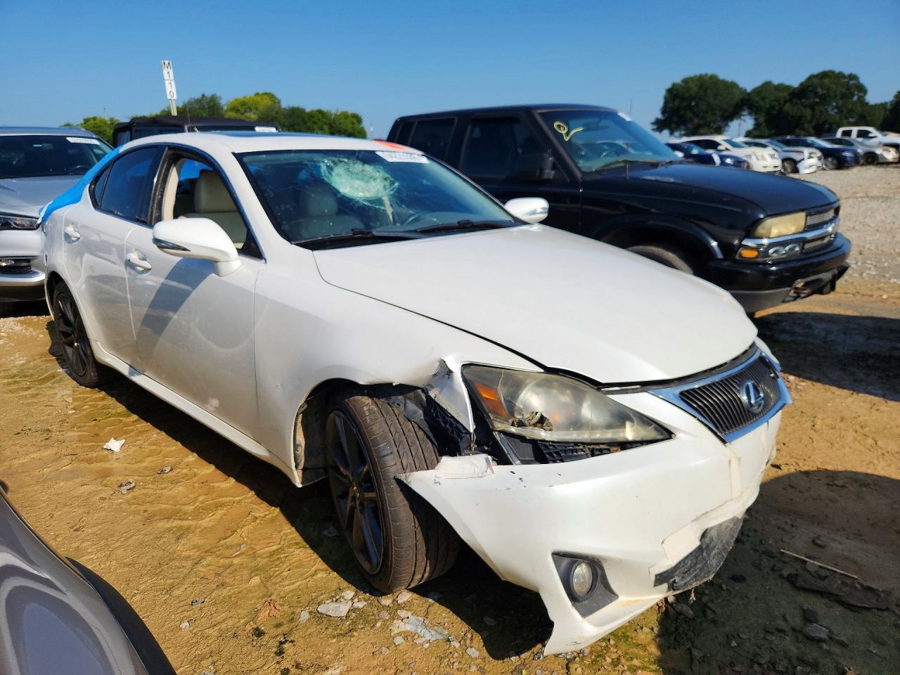 2011 Lexus Is 250 Base White vin: JTHBF5C22B5151072
