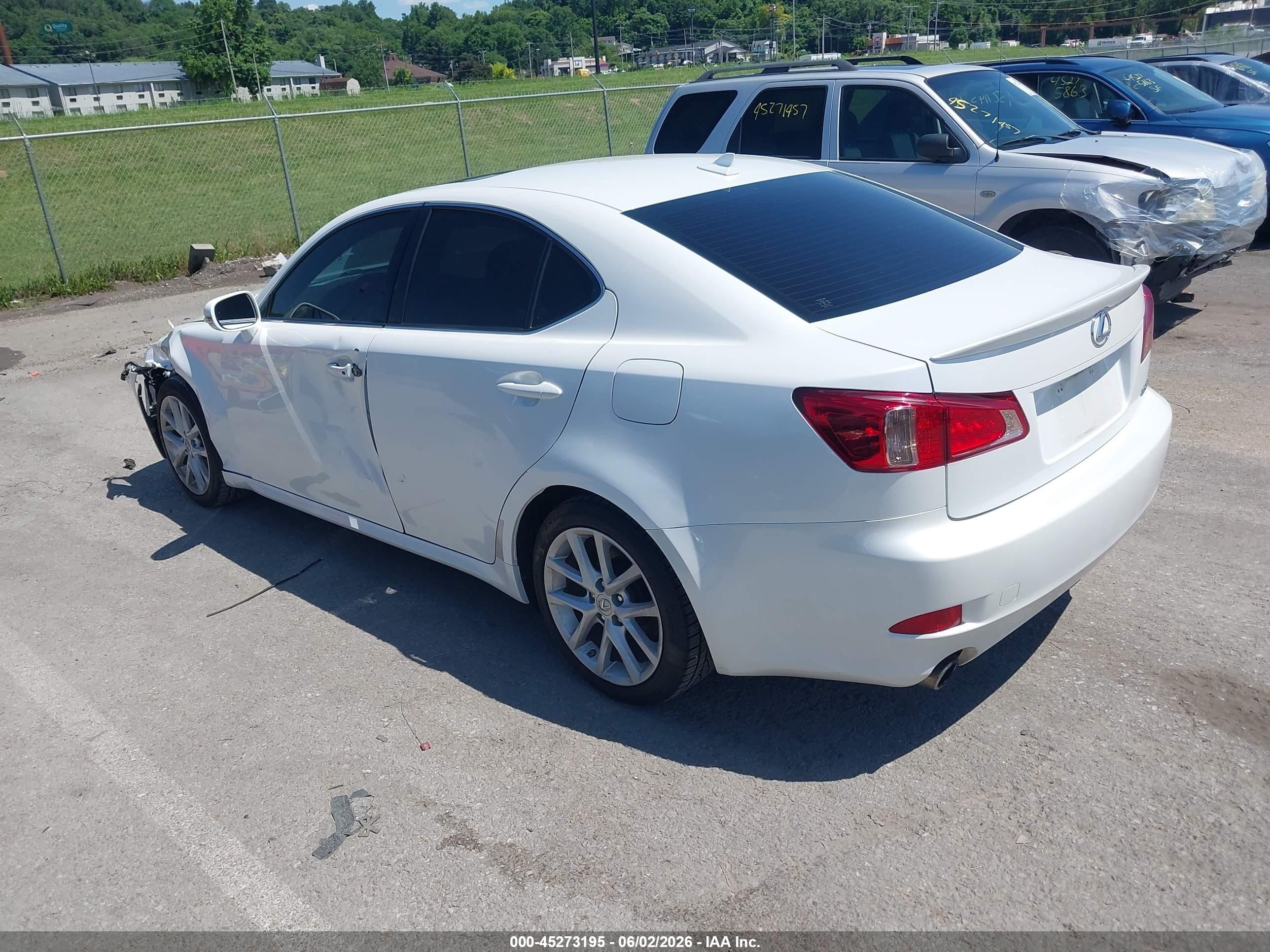2012 Lexus Is 250   White vin: JTHBF5C22C5165412