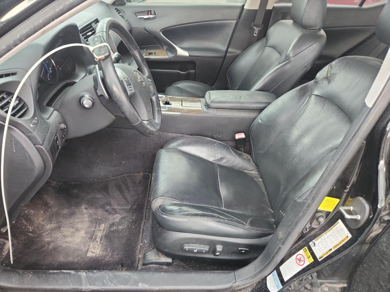 2012 Lexus Is 250 Base Black vin: JTHBF5C22C5168360