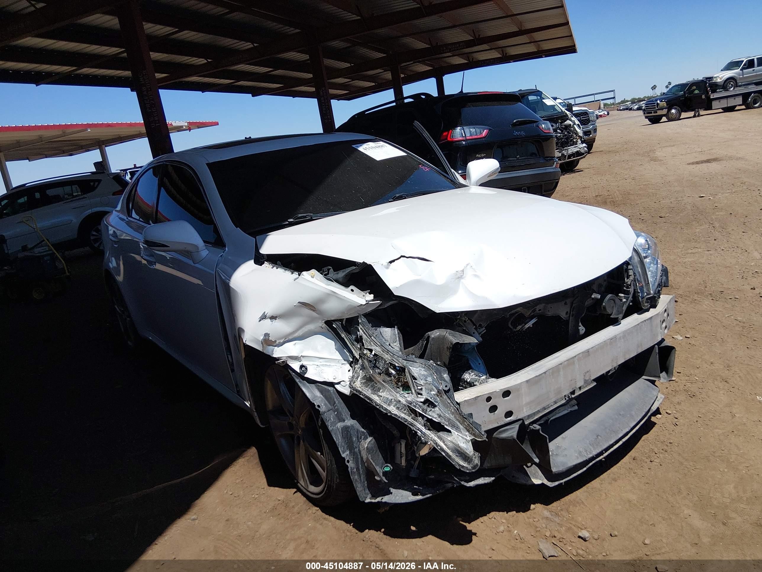 2013 Lexus Is 250 White vin: JTHBF5C22D5187704