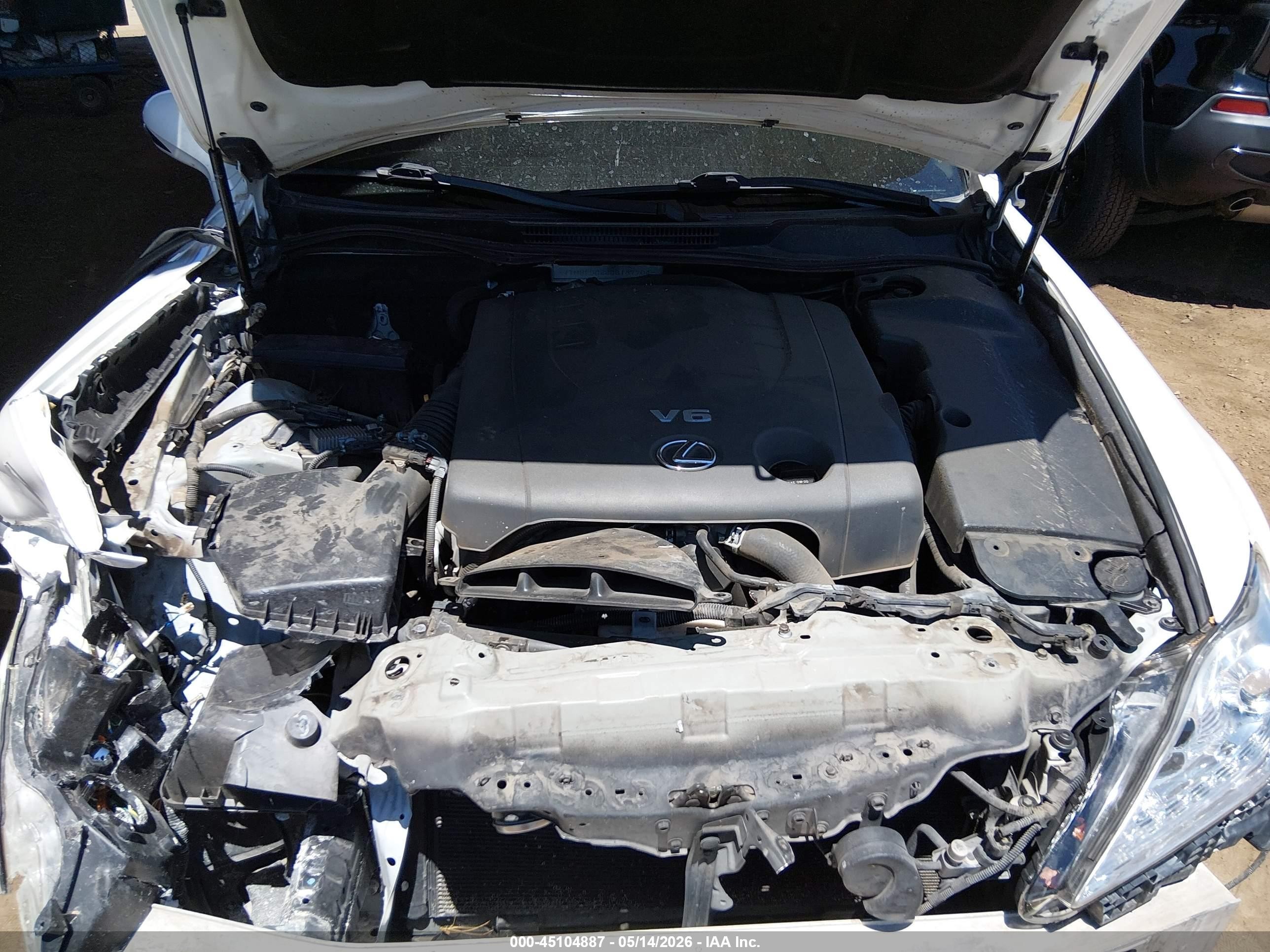 2013 Lexus Is 250 White vin: JTHBF5C22D5187704