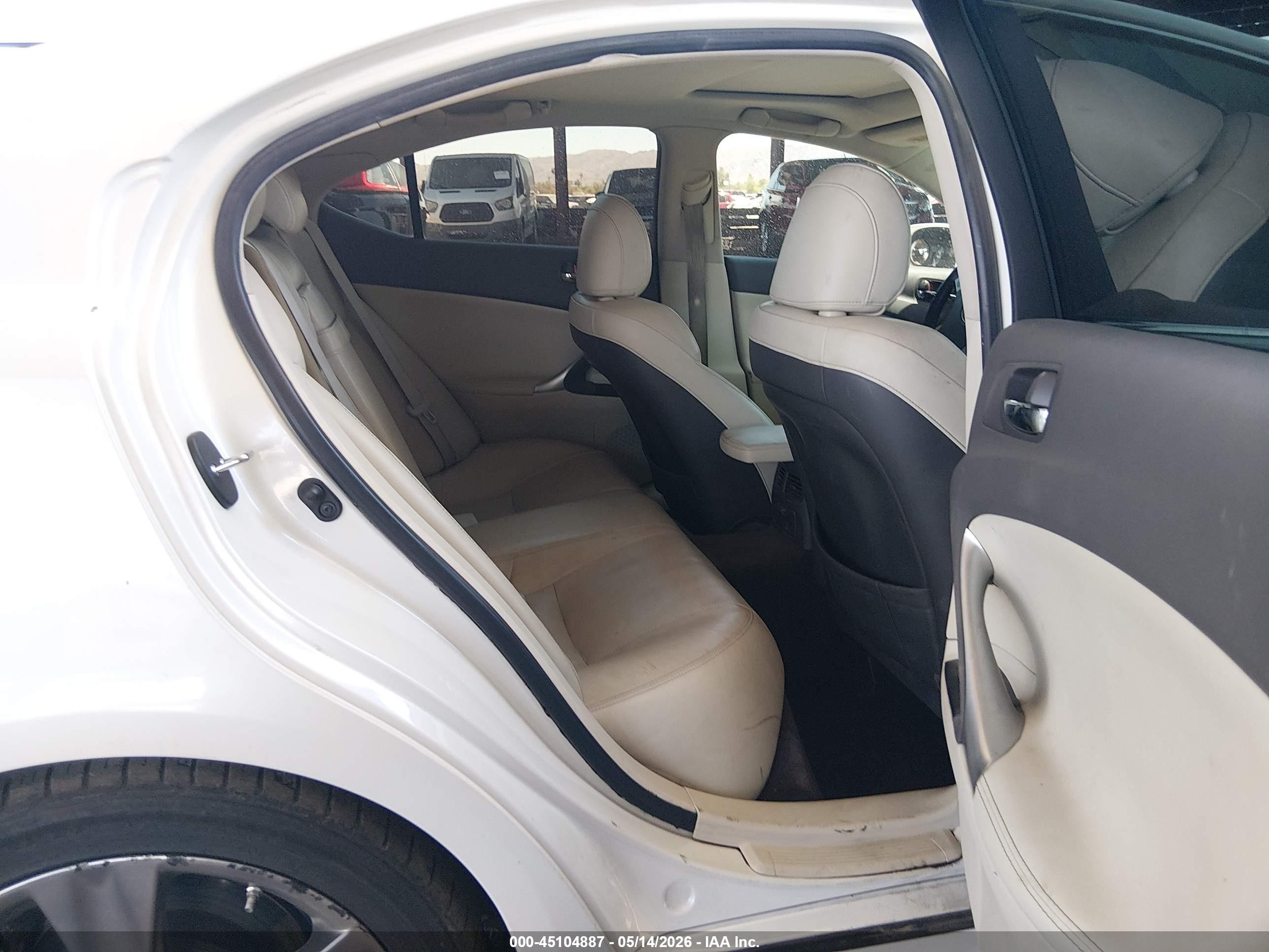 2013 Lexus Is 250 White vin: JTHBF5C22D5187704