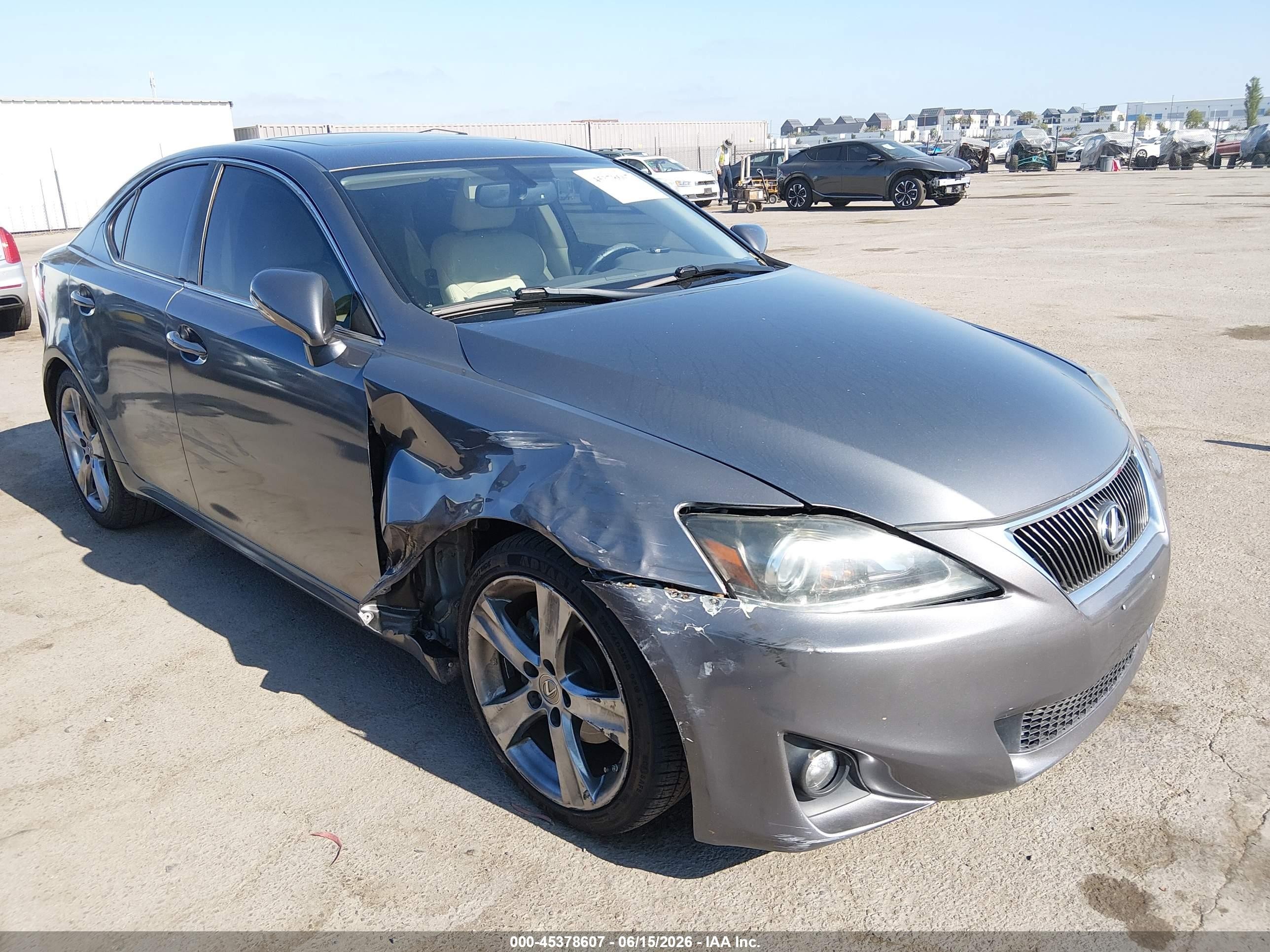2013 Lexus Is 250   Gray vin: JTHBF5C22D5189422