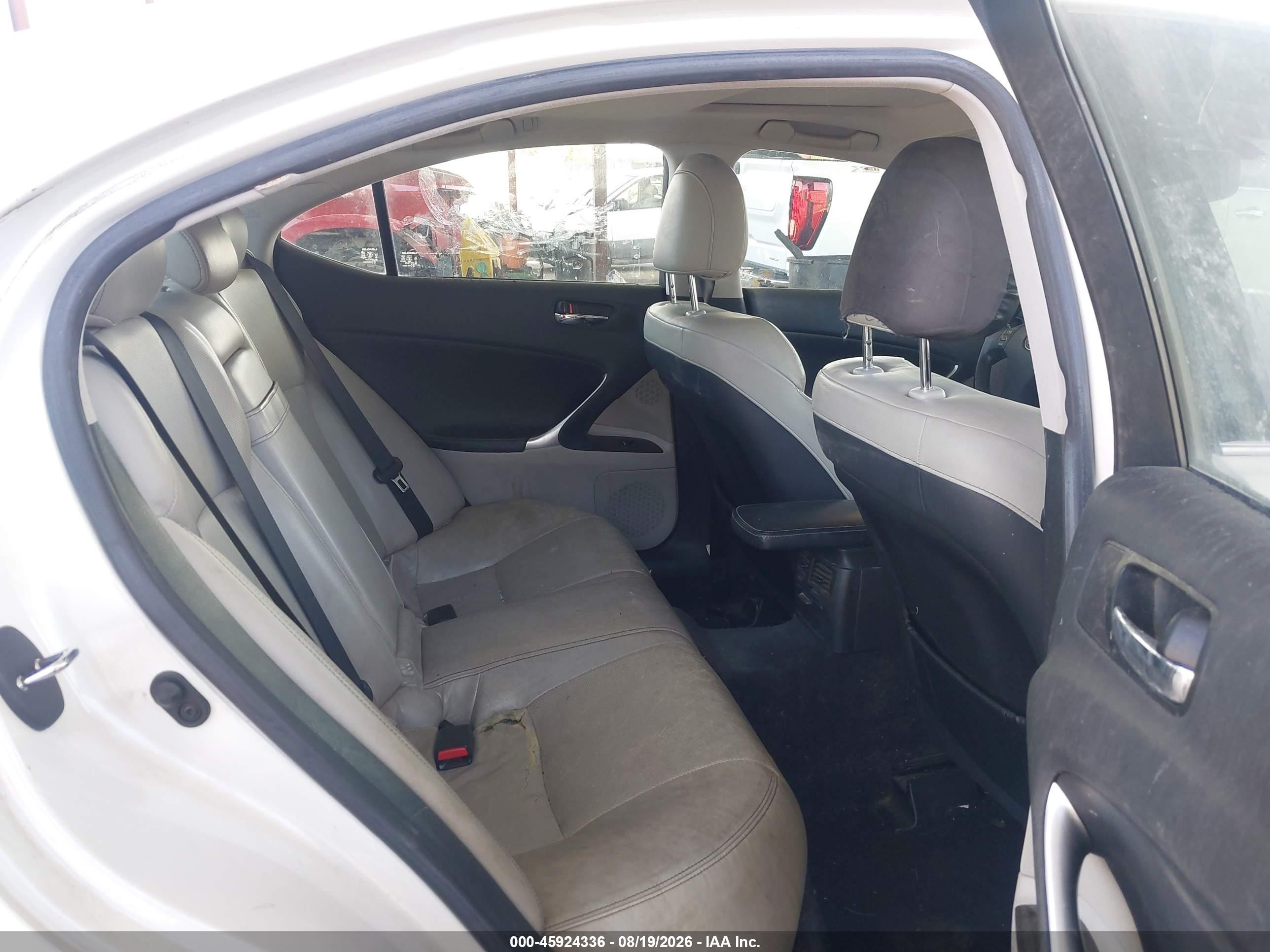 2010 Lexus Is 250   White vin: JTHBF5C23A5107581