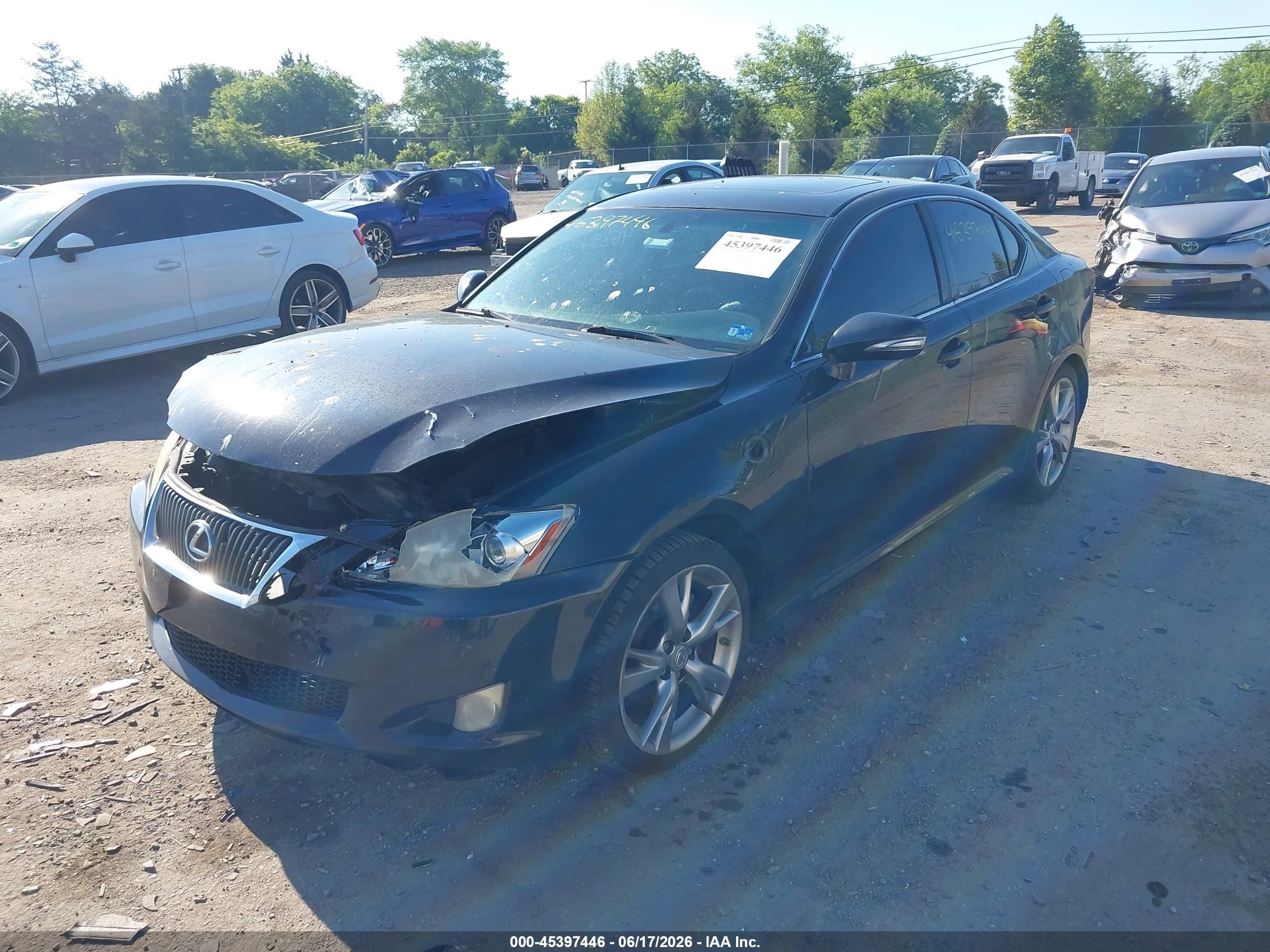 2010 Lexus Is 250 Черный vin: JTHBF5C23A5114093