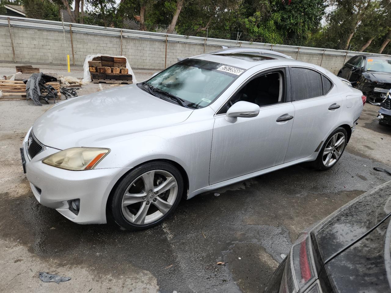 2011 Lexus Is 250 Silver vin: JTHBF5C23B5129257 Damage: Left Front Tire, Worn, Replacement Required