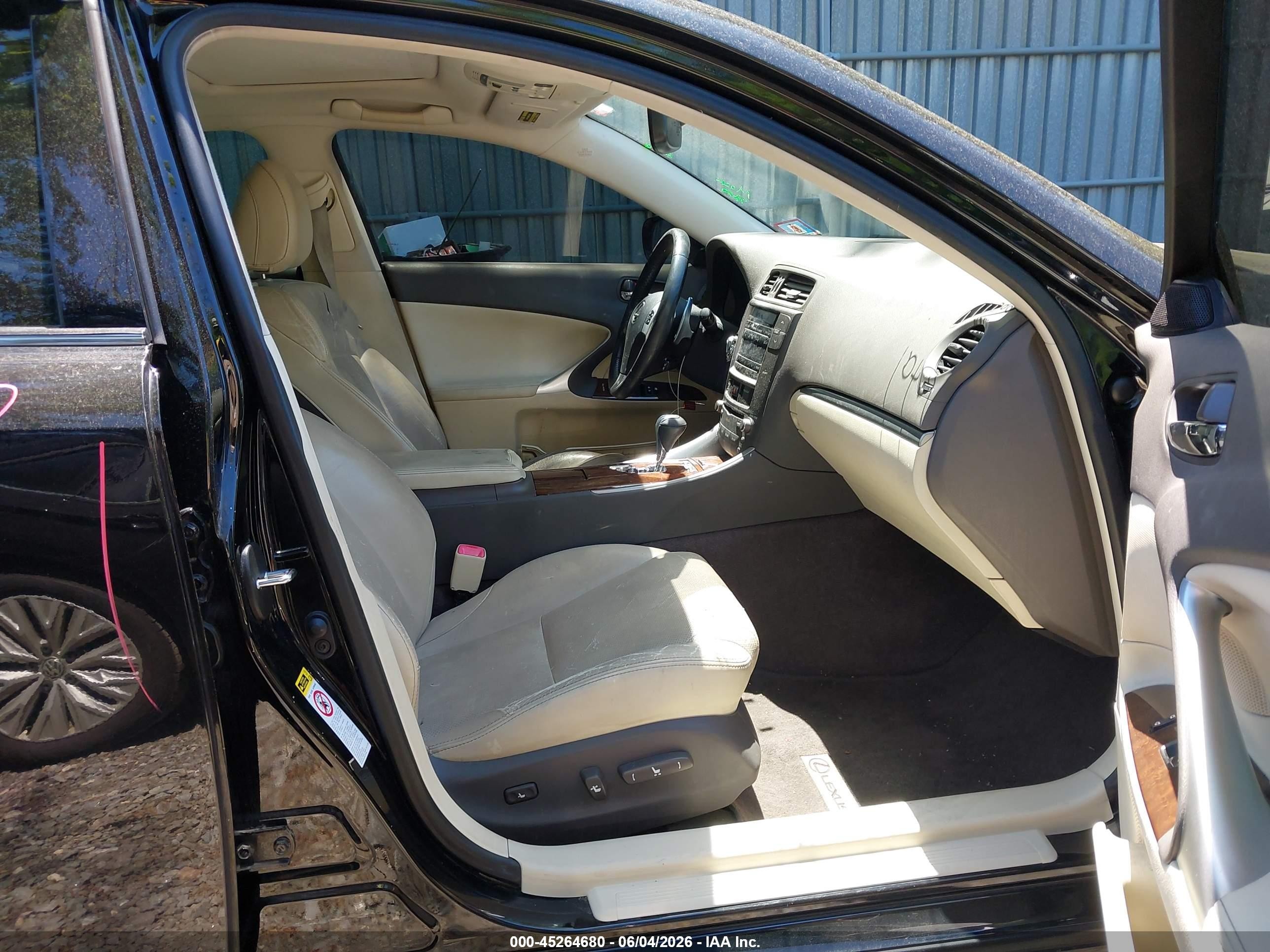 2011 Lexus Is 250   Black vin: JTHBF5C23B5136936