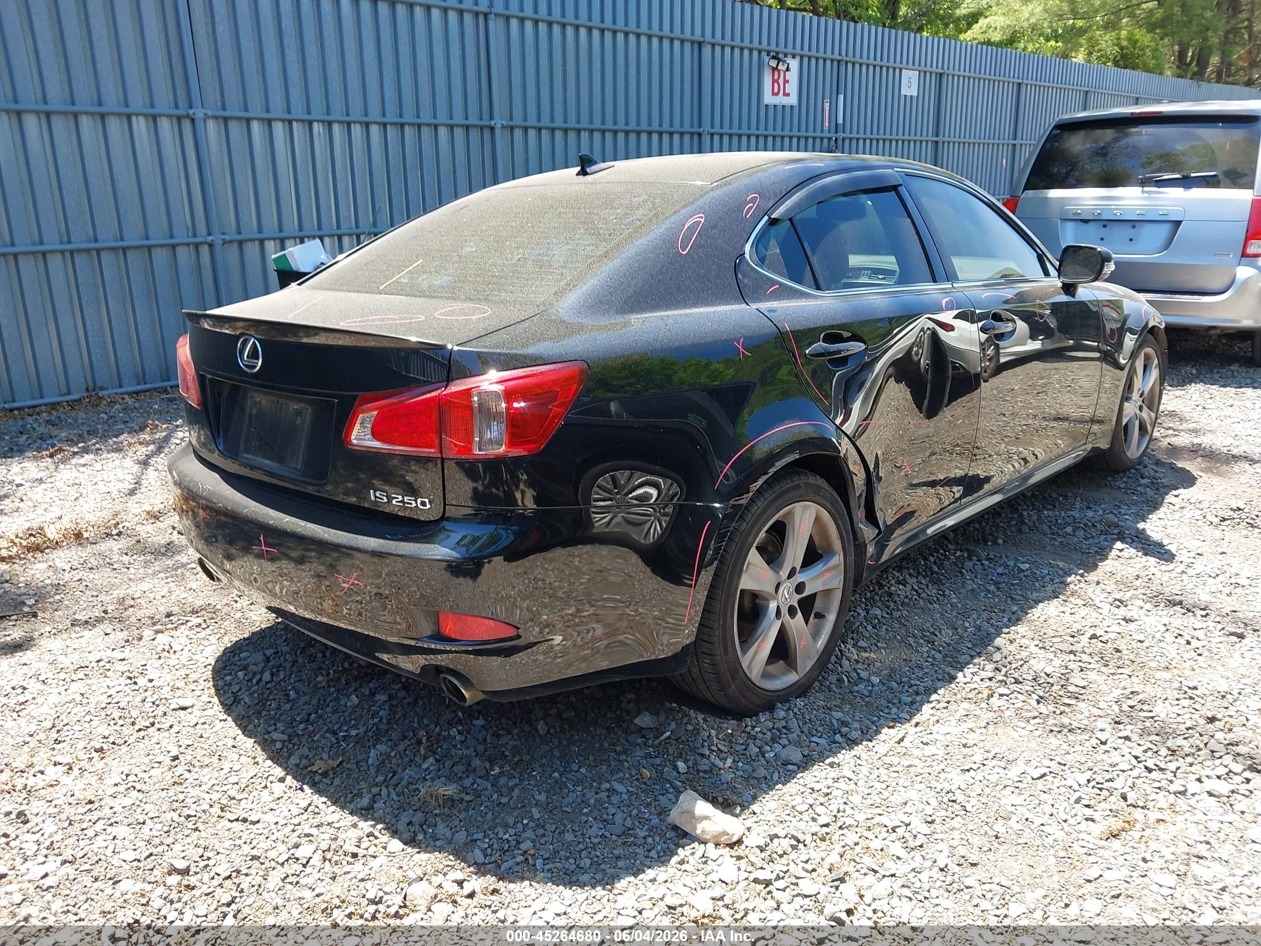 2011 Lexus Is 250   Black vin: JTHBF5C23B5136936
