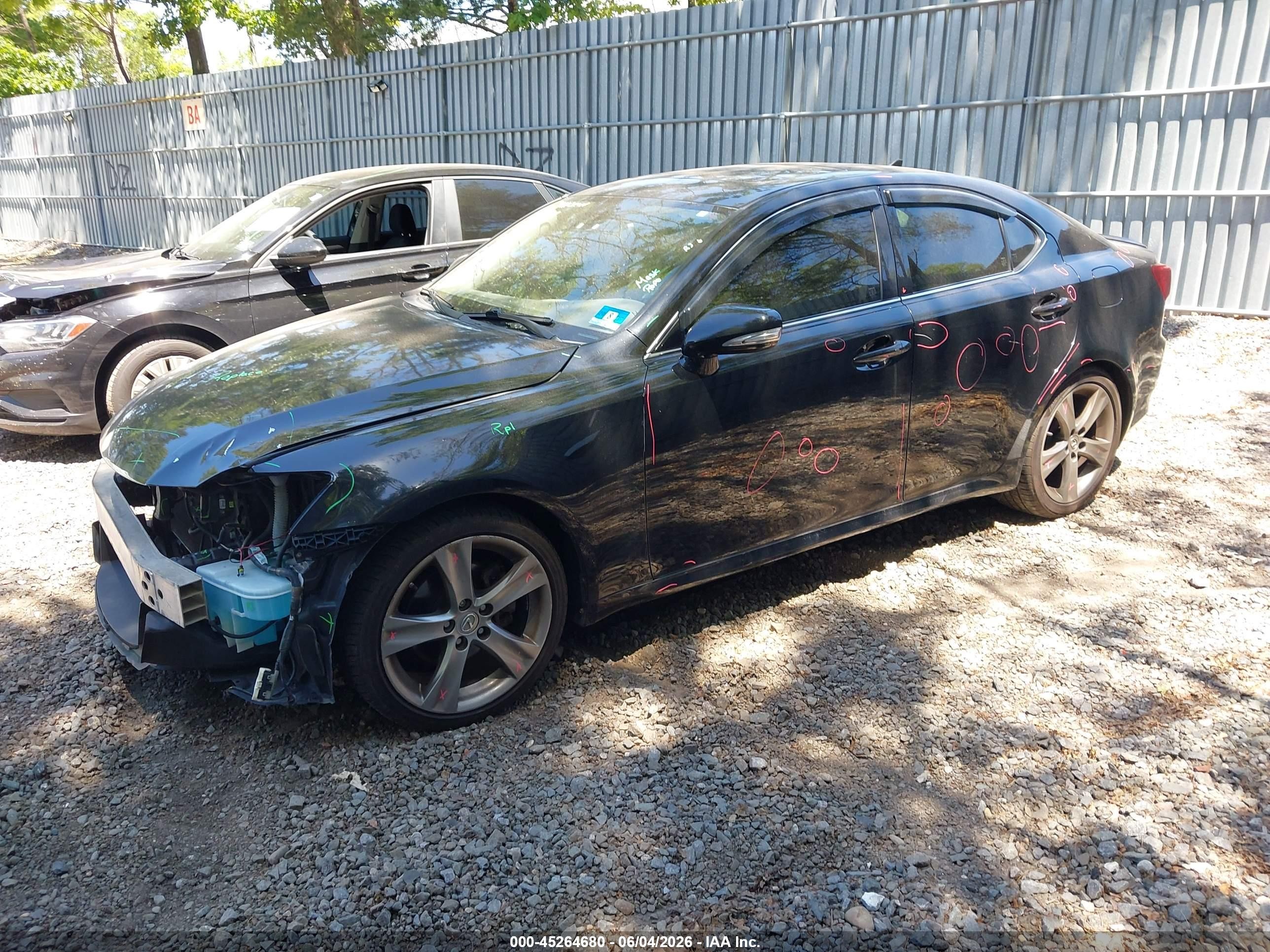 2011 Lexus Is 250   Black vin: JTHBF5C23B5136936
