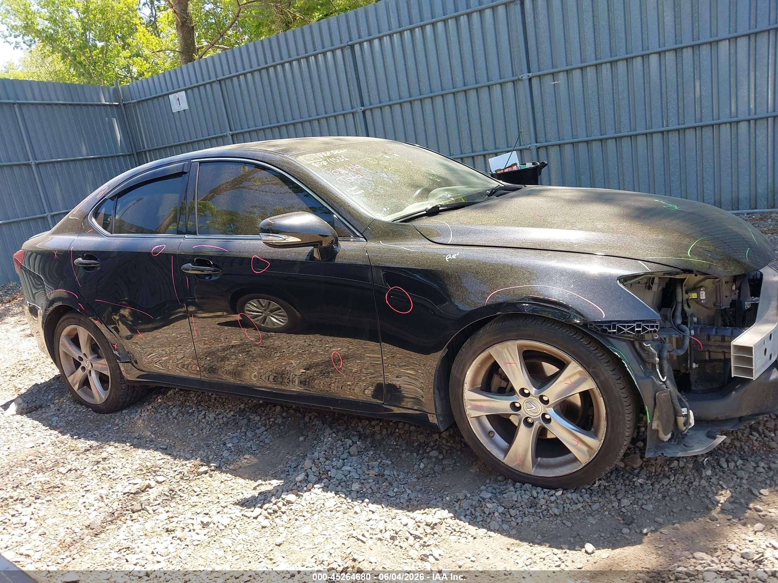 2011 Lexus Is 250   Black vin: JTHBF5C23B5136936