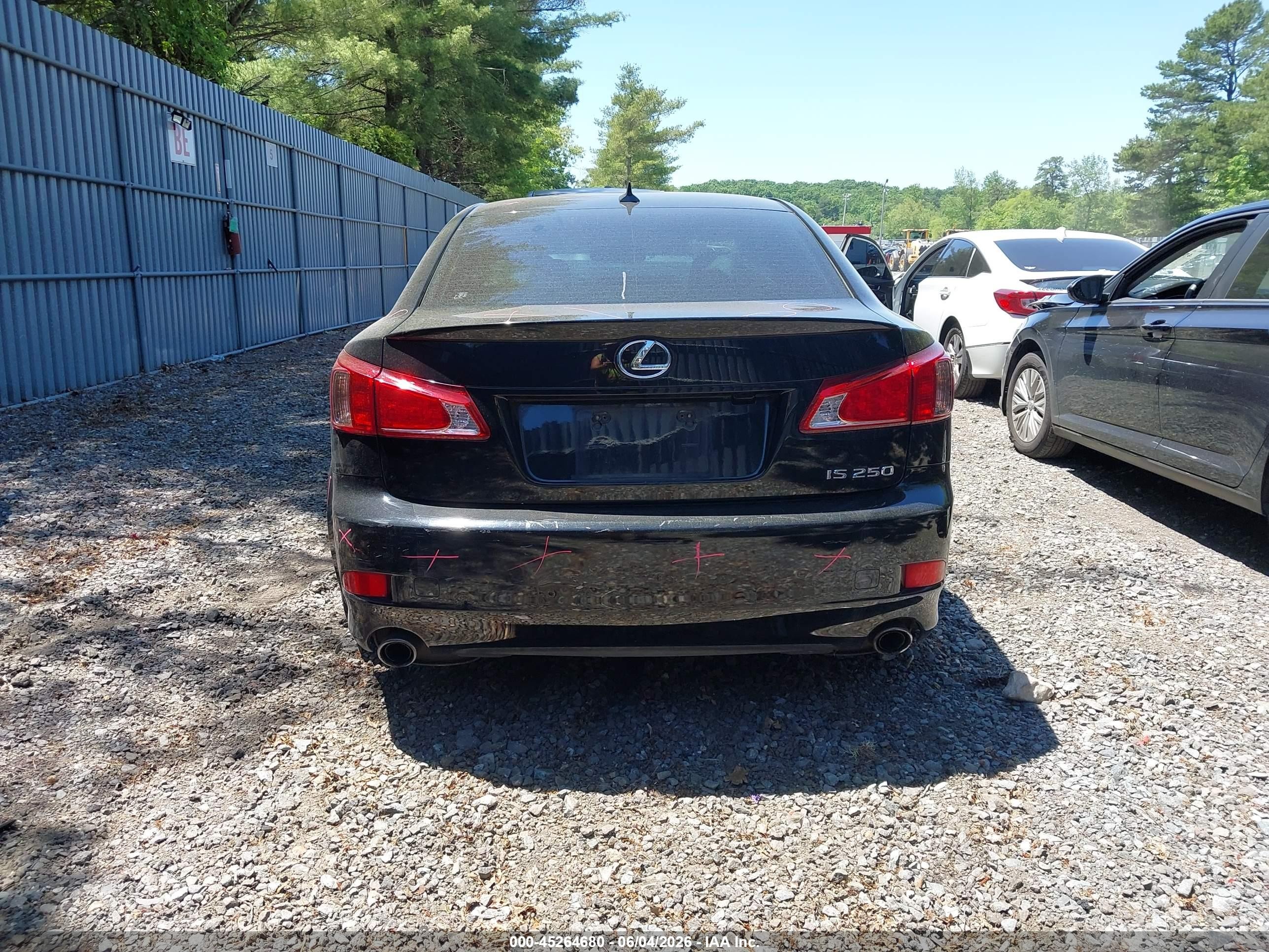 2011 Lexus Is 250   Black vin: JTHBF5C23B5136936
