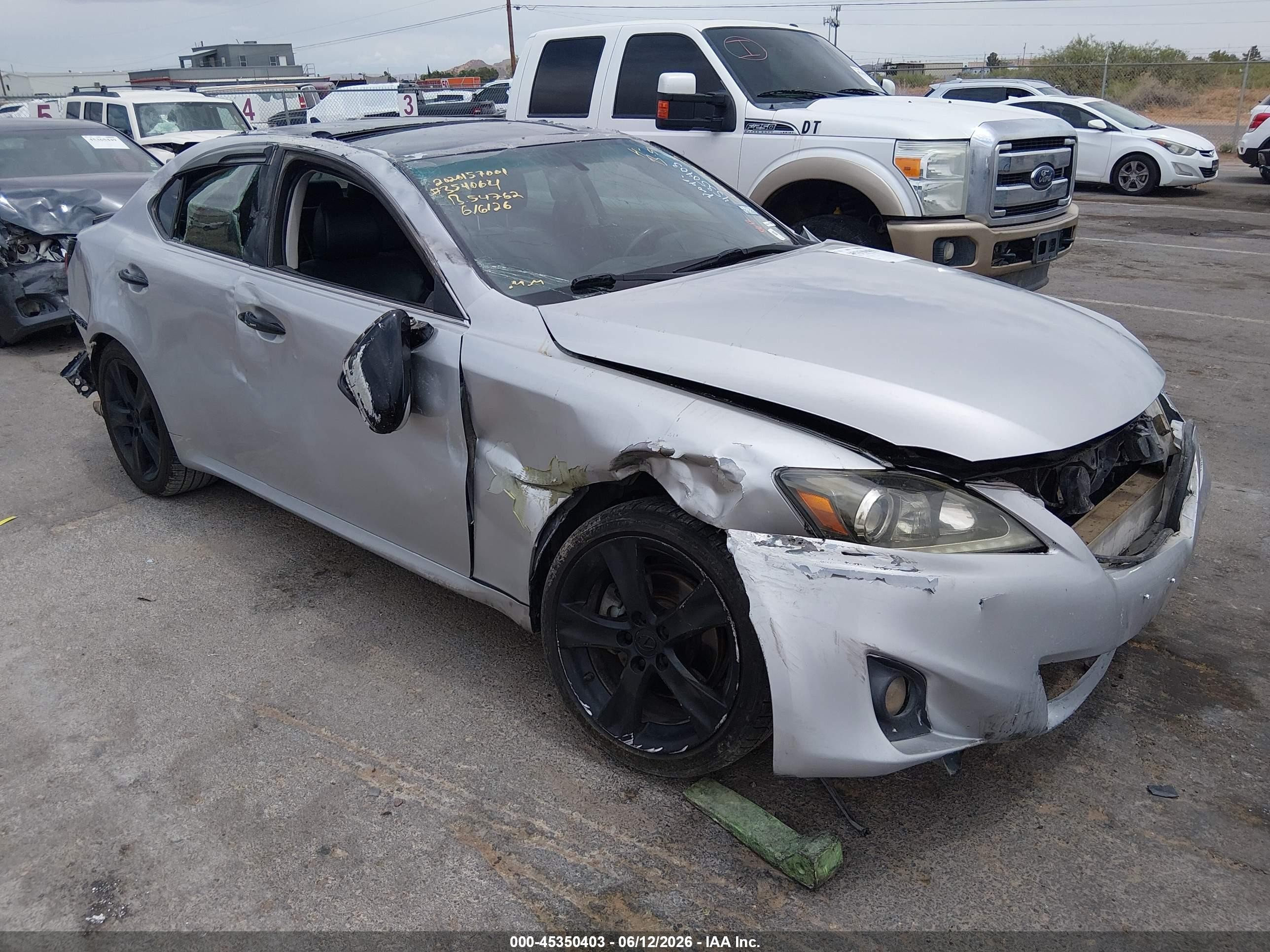 2011 Lexus Is 250   Silver vin: JTHBF5C23B5149525