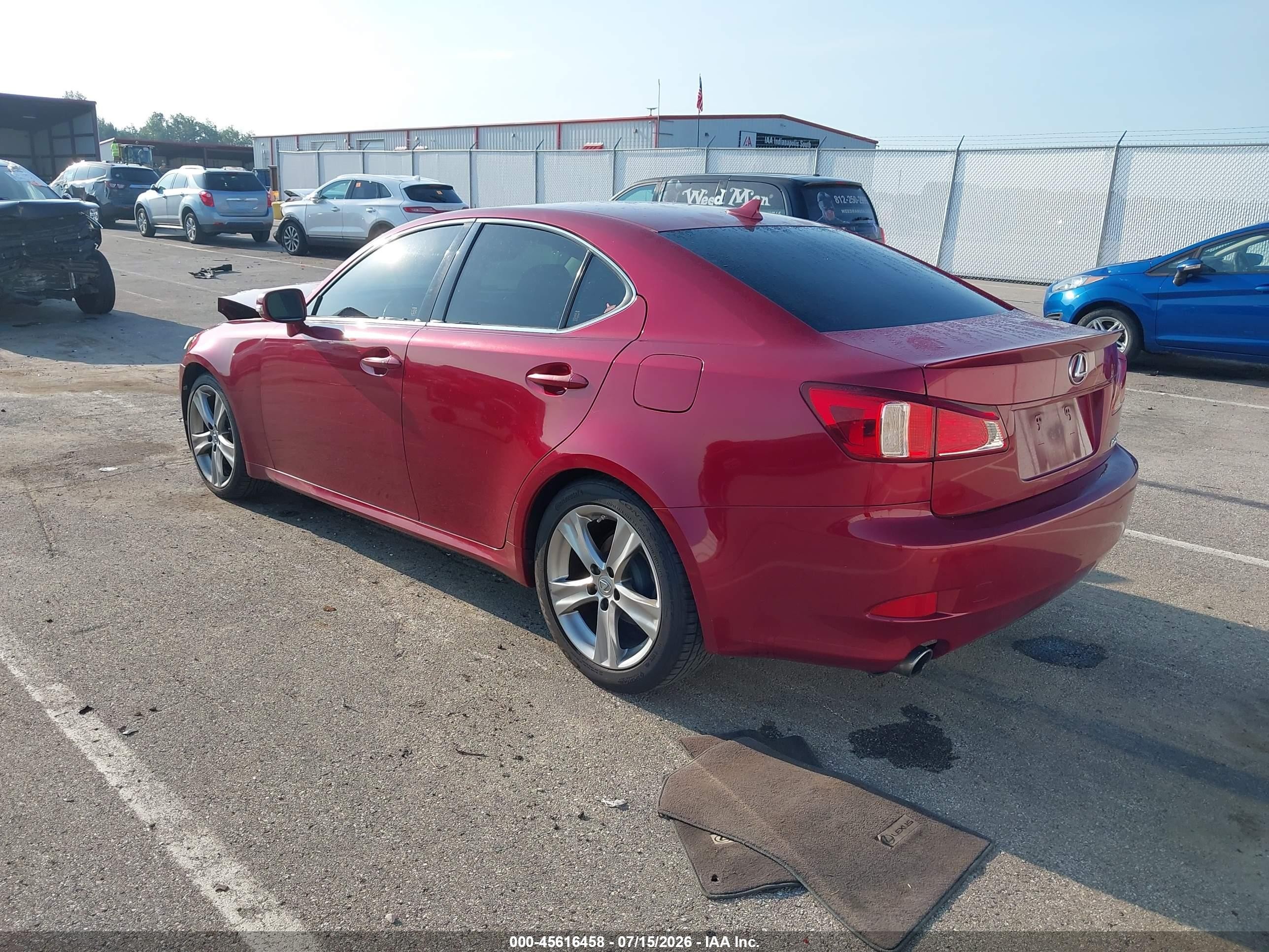 2012 Lexus Is 250   Red vin: JTHBF5C23C5165032
