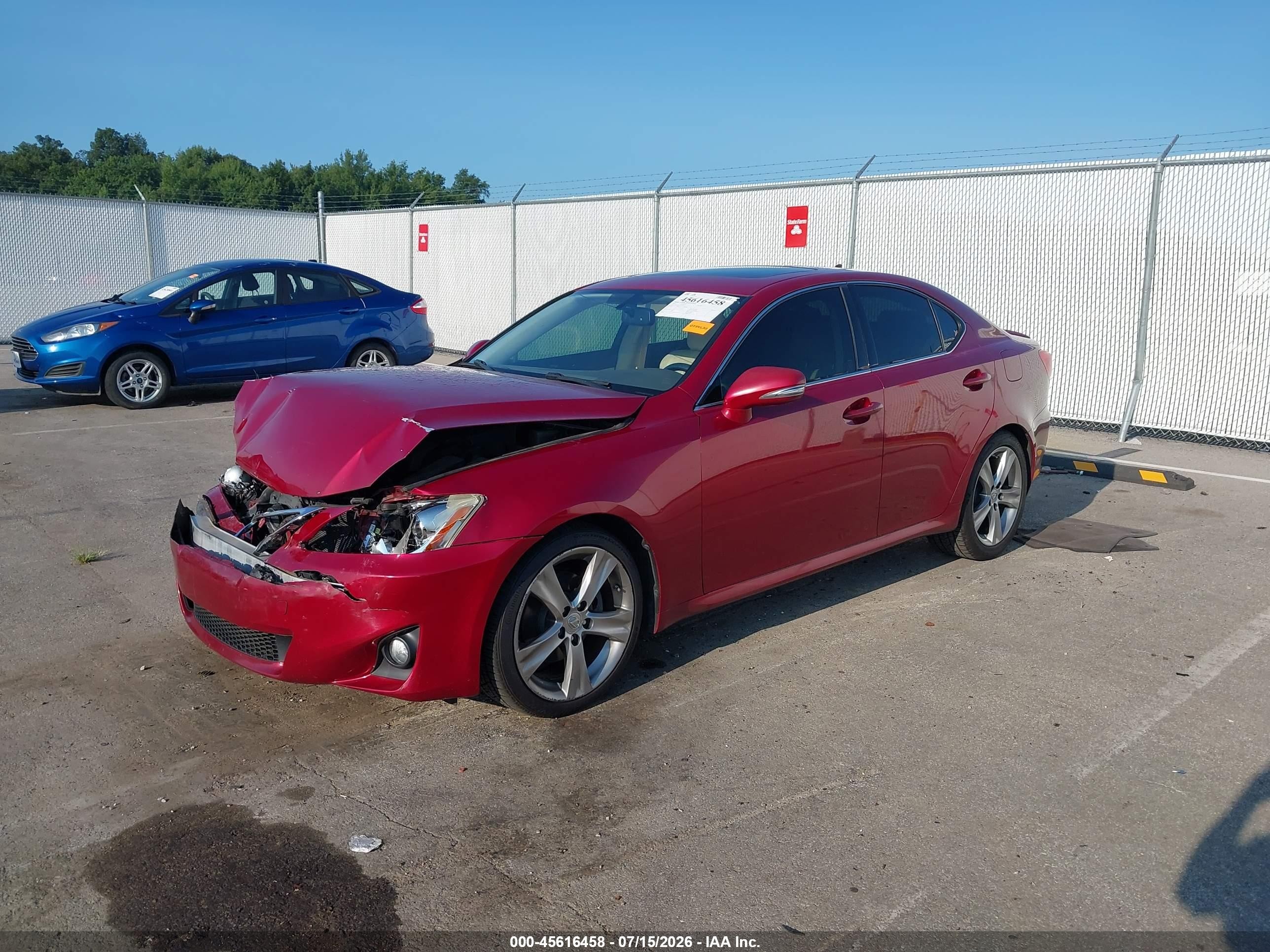 2012 Lexus Is 250   Red vin: JTHBF5C23C5165032