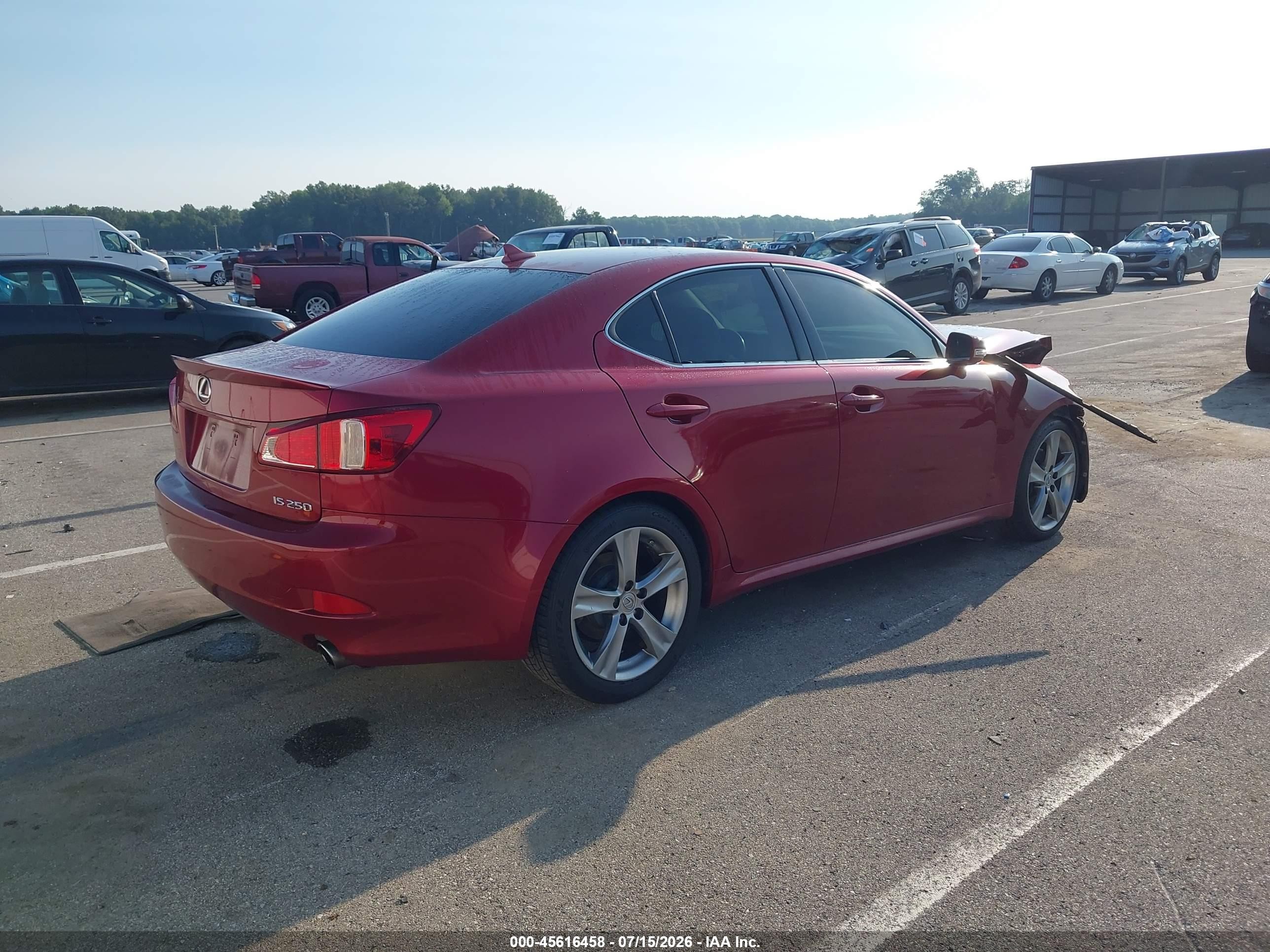 2012 Lexus Is 250   Red vin: JTHBF5C23C5165032