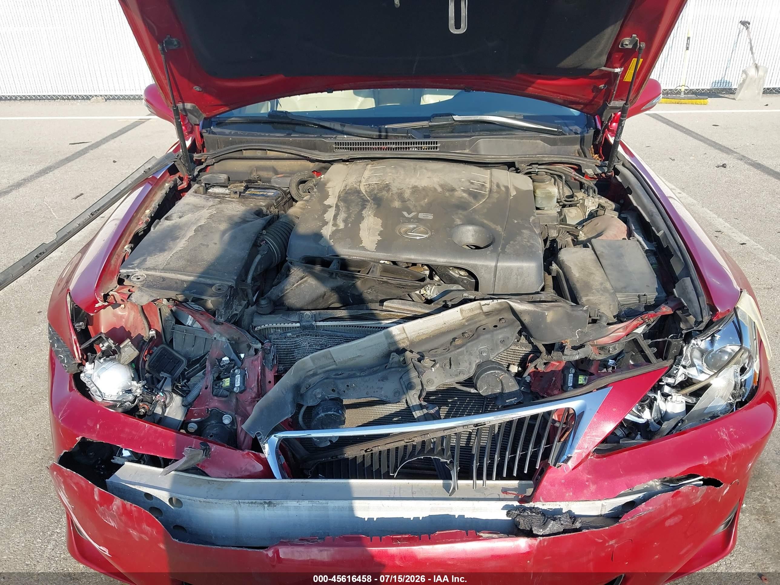 2012 Lexus Is 250   Red vin: JTHBF5C23C5165032