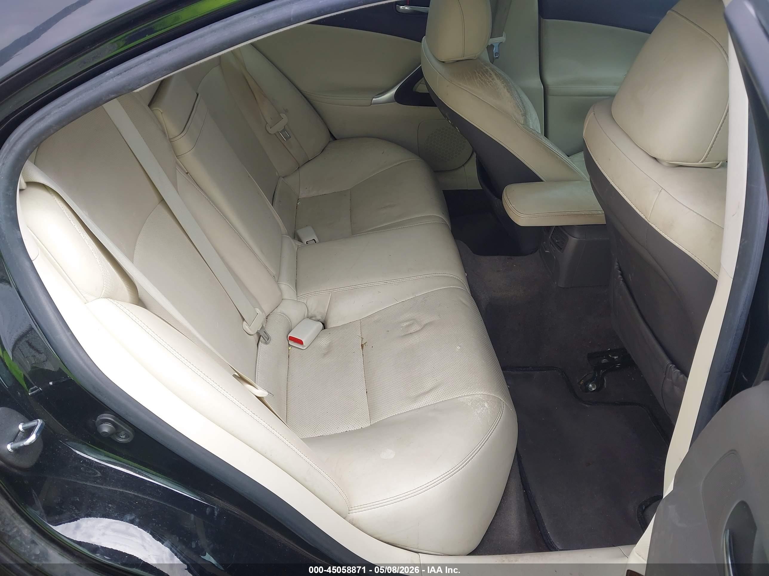 2010 Lexus Is 250   Black vin: JTHBF5C24A5114376