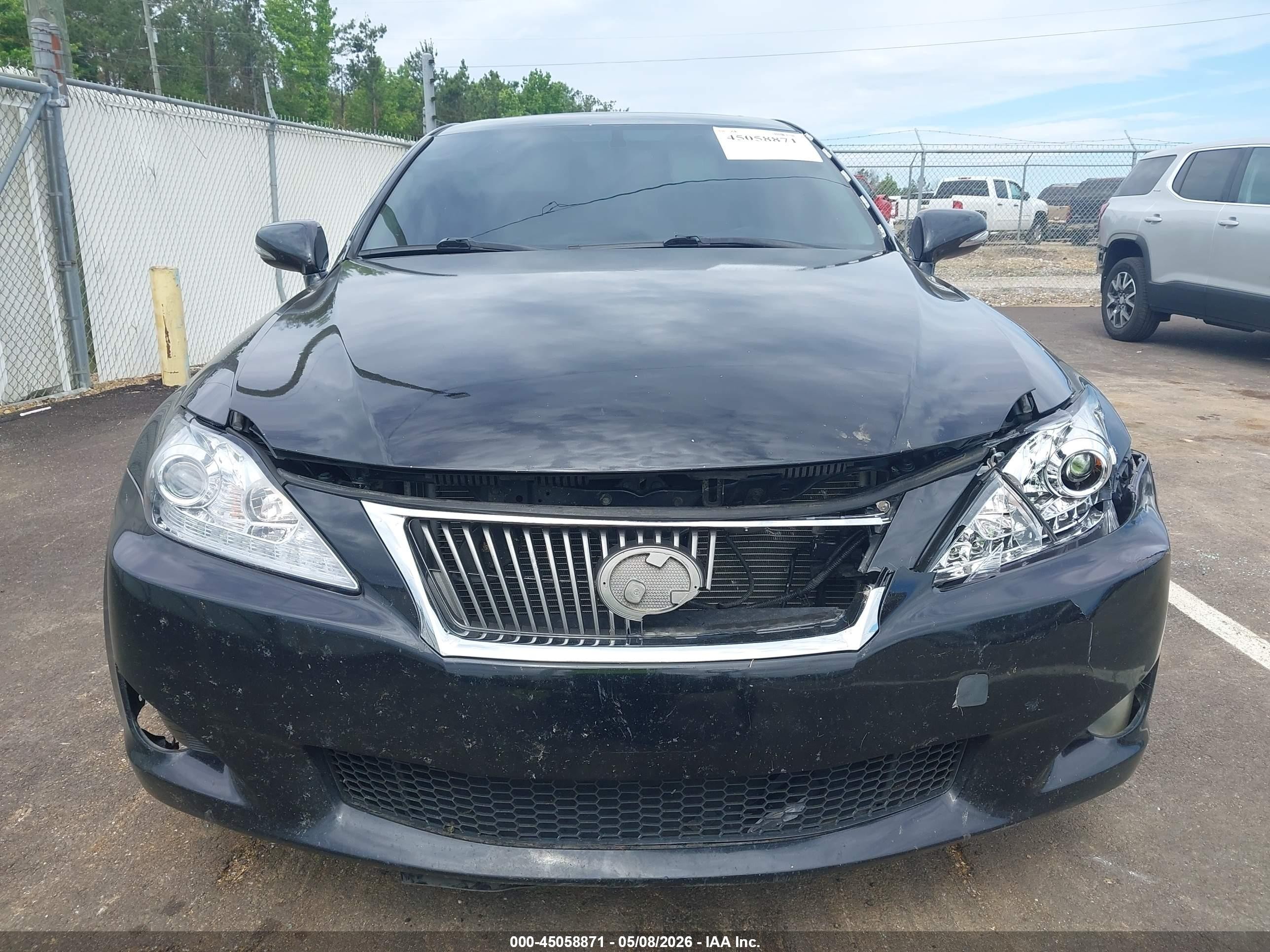 2010 Lexus Is 250   Black vin: JTHBF5C24A5114376
