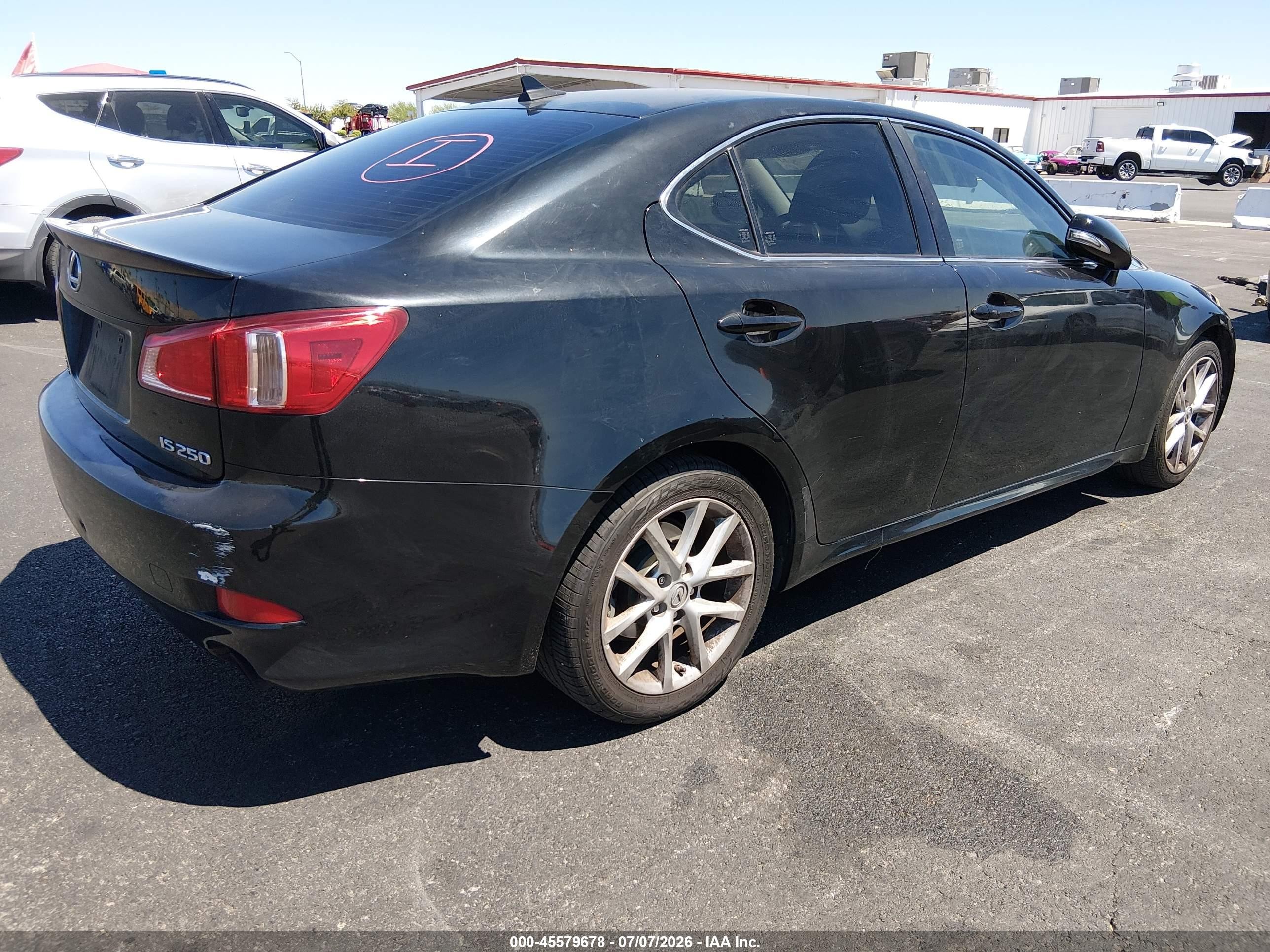 2011 Lexus Is 250   Black vin: JTHBF5C24B5151929