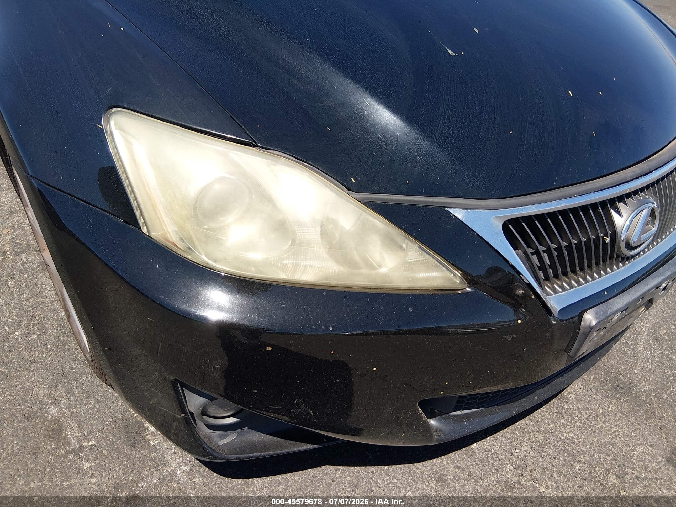 2011 Lexus Is 250   Black vin: JTHBF5C24B5151929