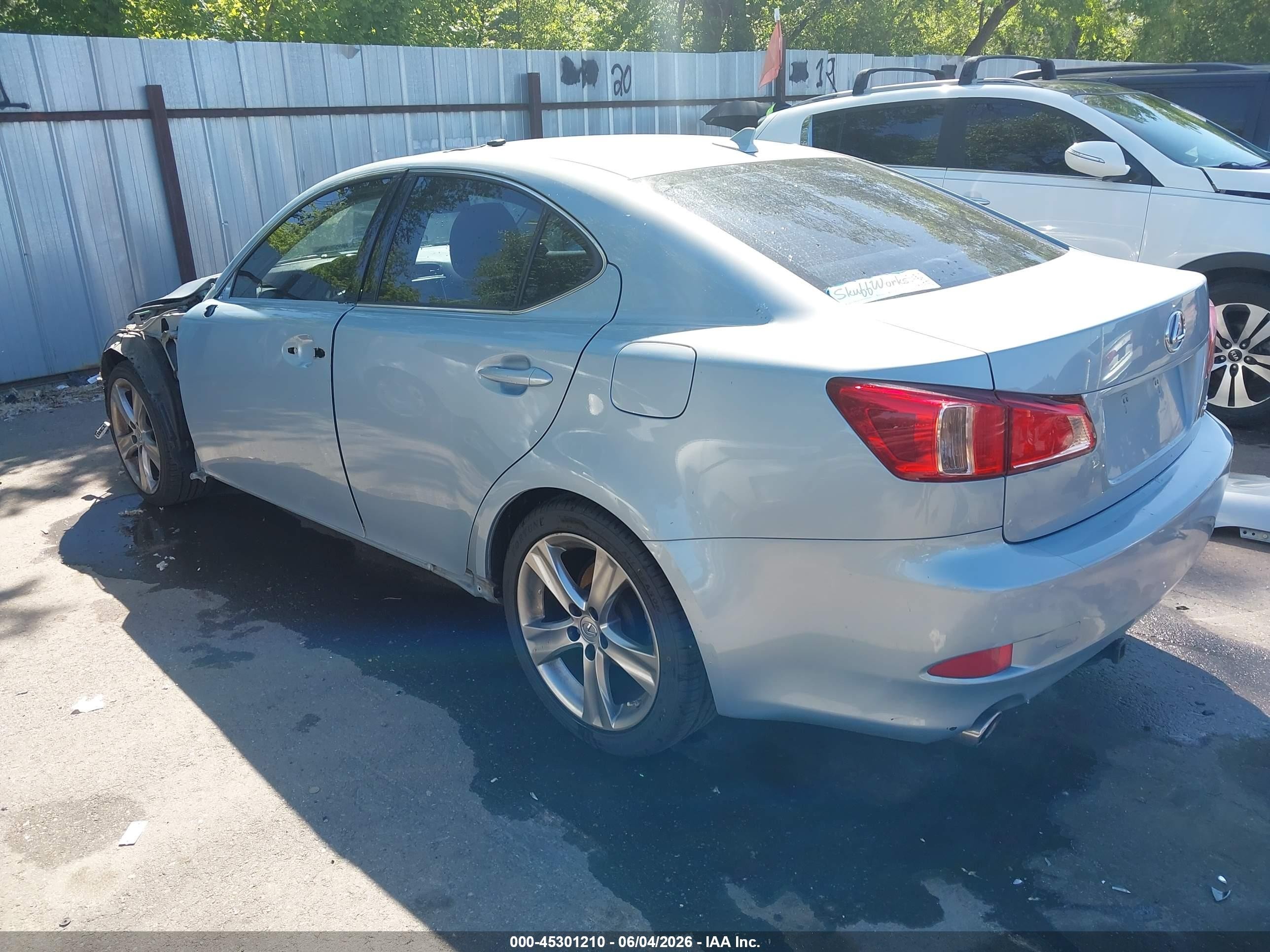 2011 Lexus Is 250 Light Blue vin: JTHBF5C24B5153342