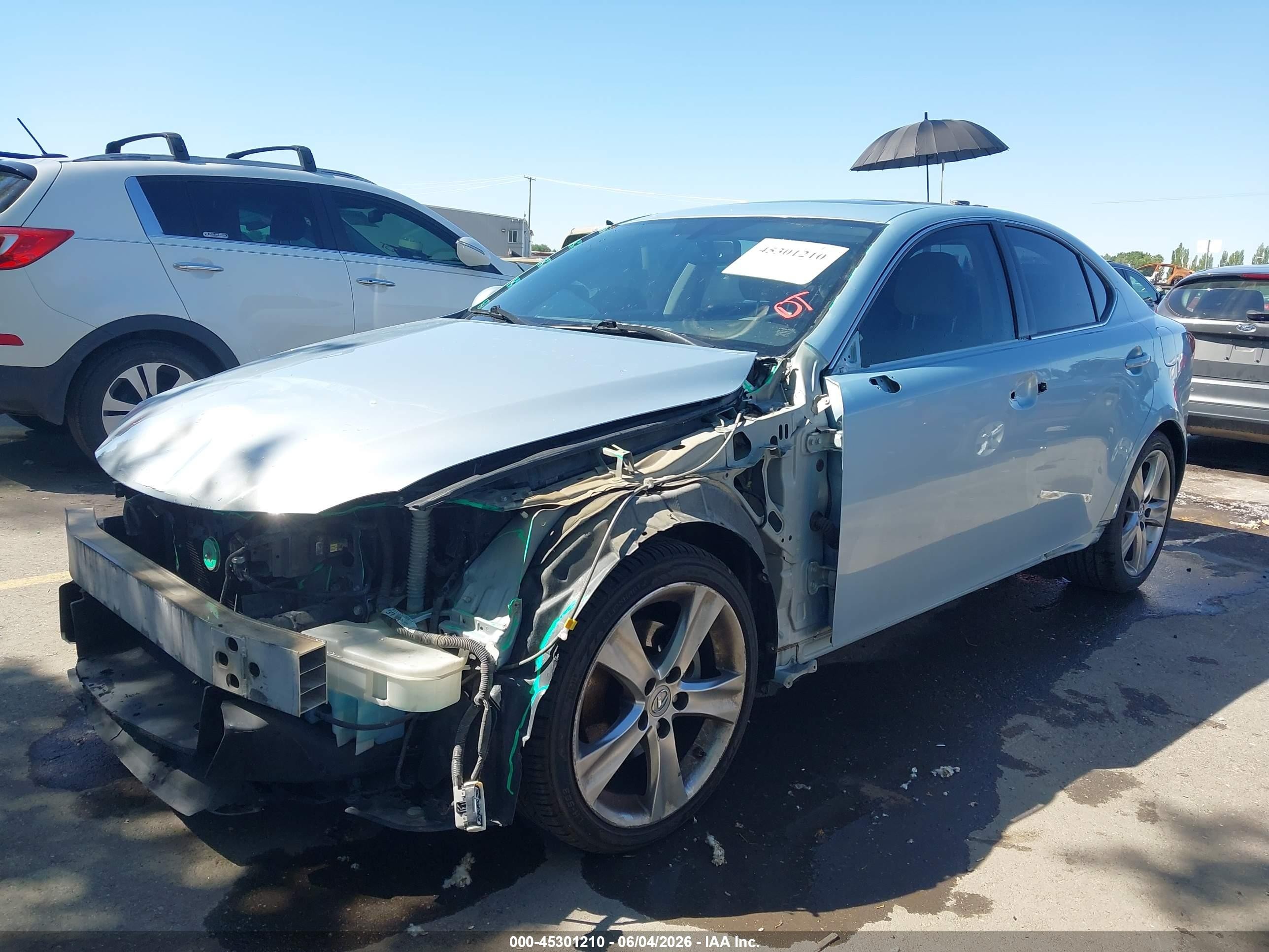 2011 Lexus Is 250 Light Blue vin: JTHBF5C24B5153342