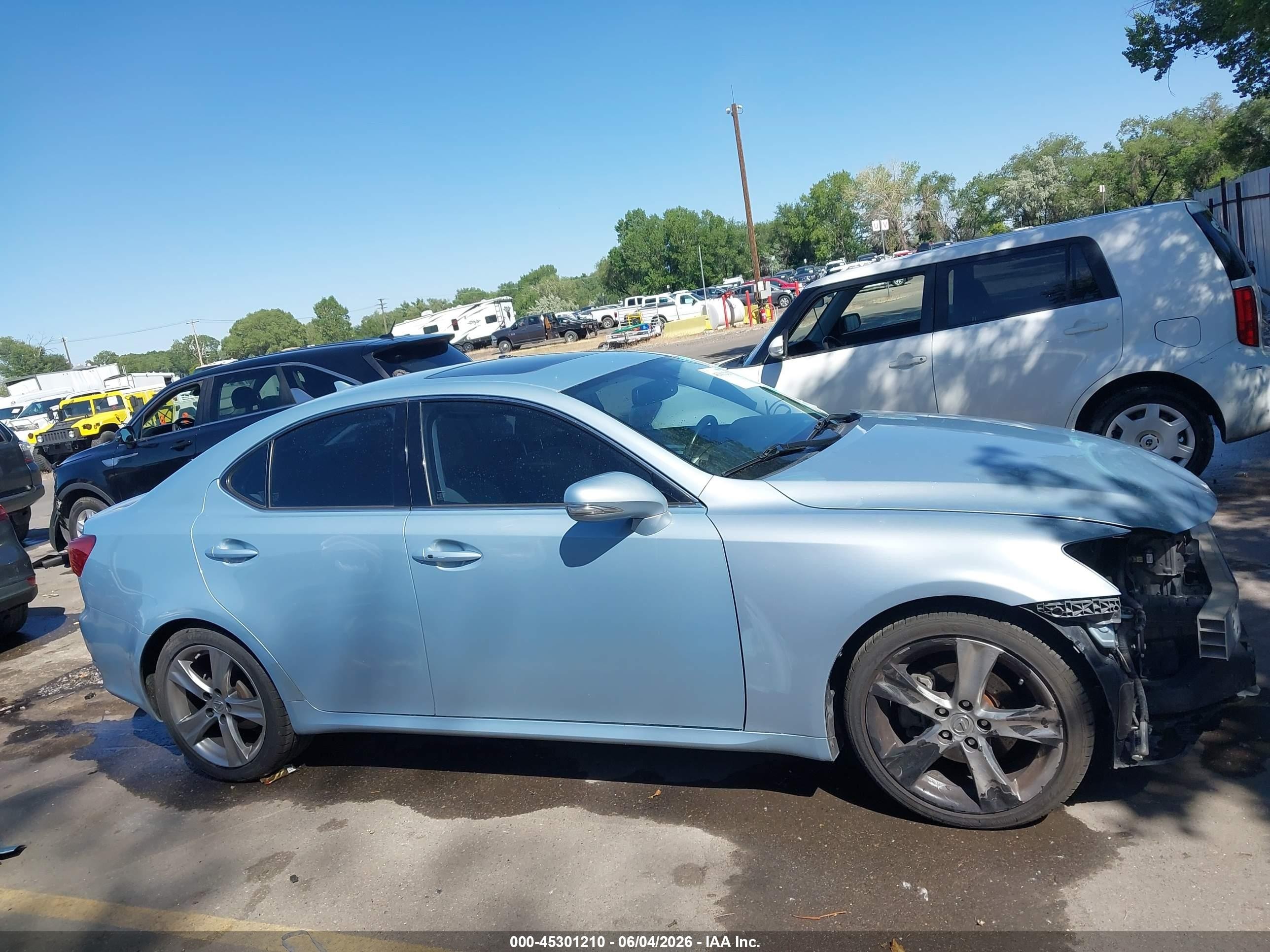 2011 Lexus Is 250 Light Blue vin: JTHBF5C24B5153342