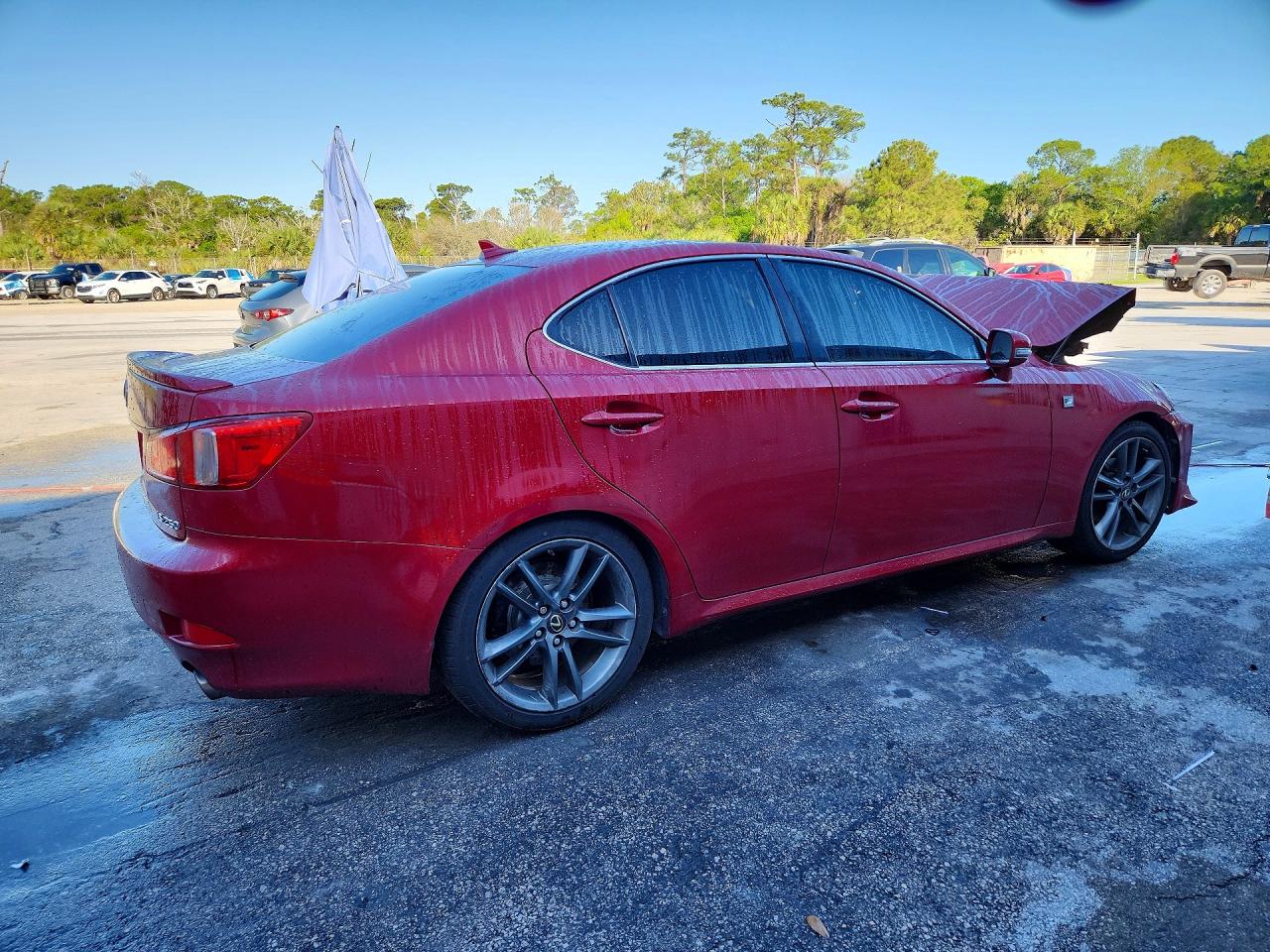 2011 Lexus Is 250 Base Red vin: JTHBF5C24B5154264