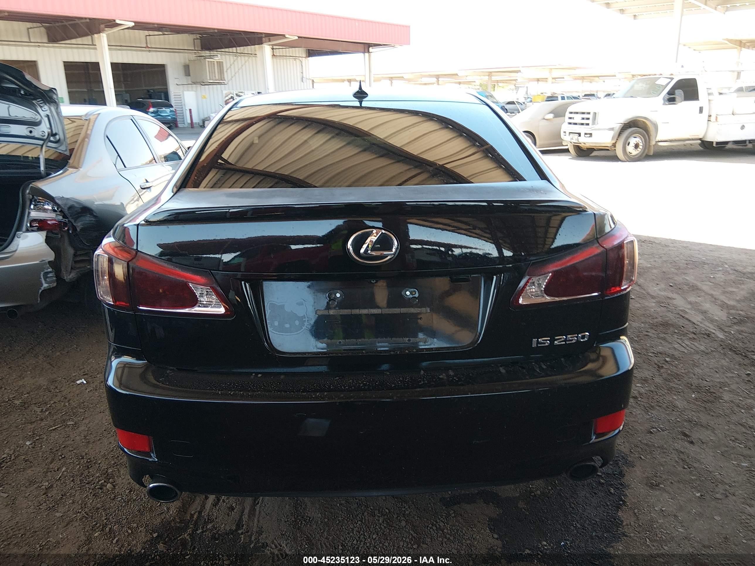 2011 Lexus Is 250   Black vin: JTHBF5C24B5154698