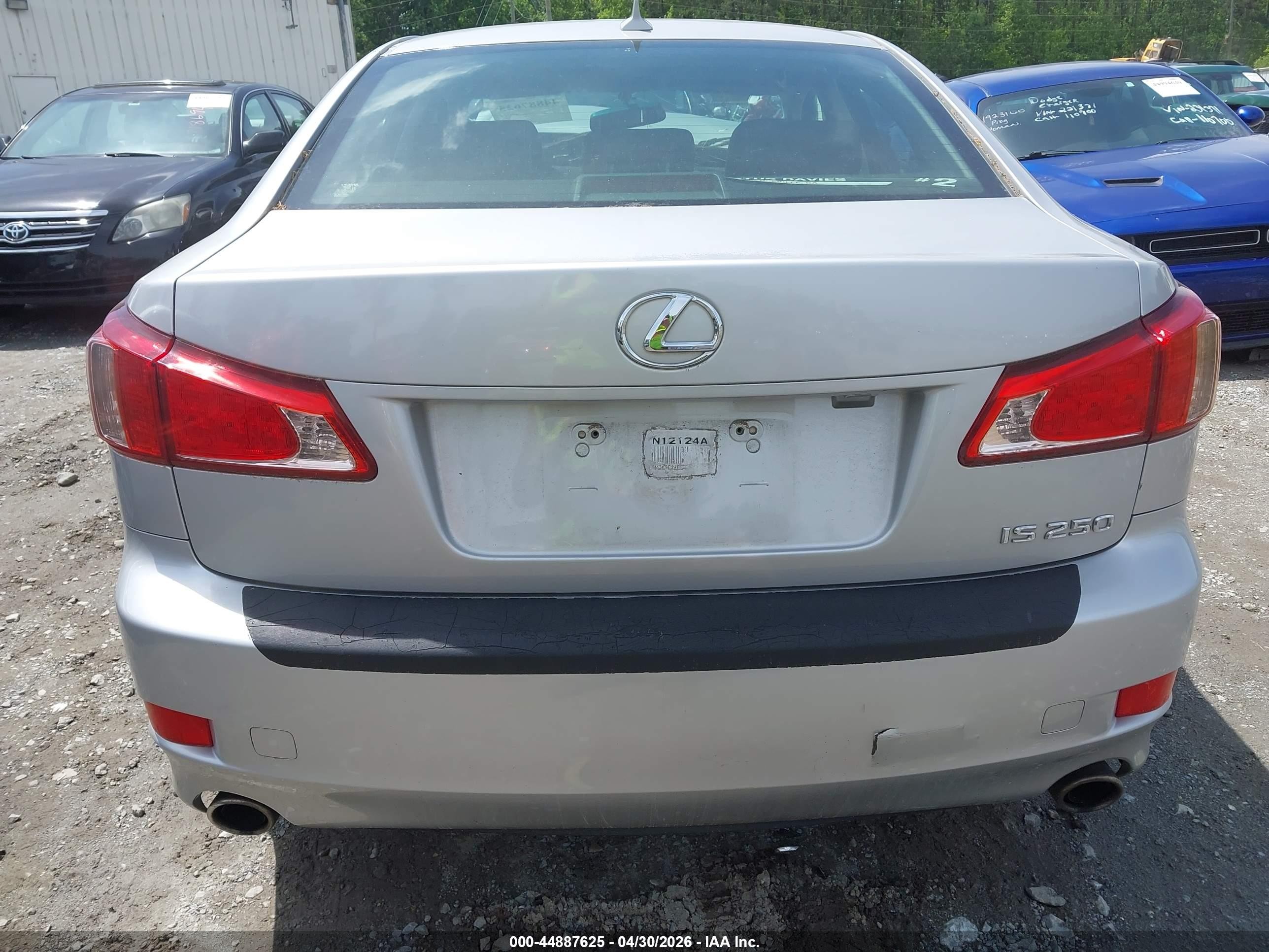 2012 Lexus Is 250   Серебряный vin: JTHBF5C24C5157635