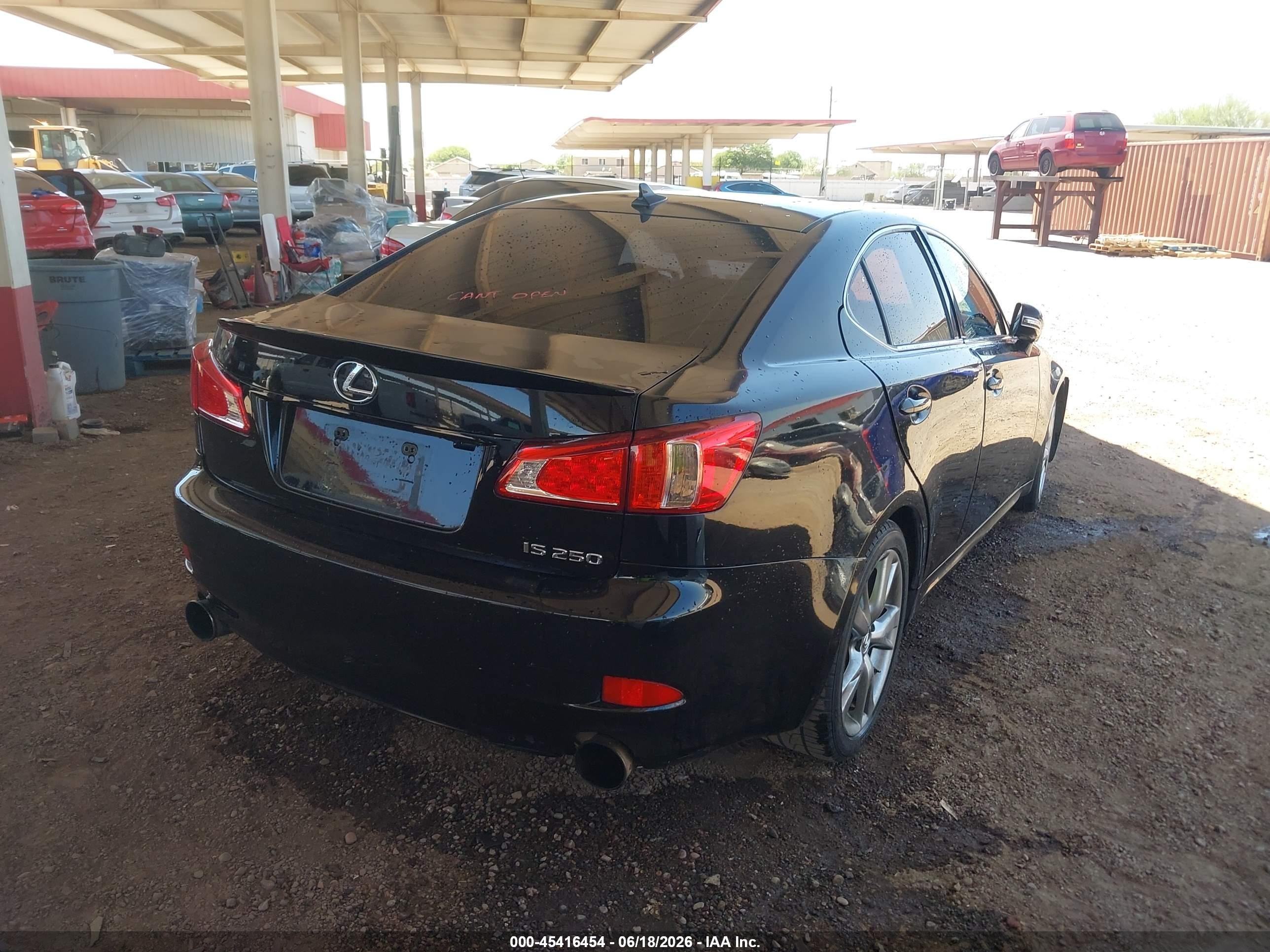 2012 Lexus Is 250   Black vin: JTHBF5C24C5163953