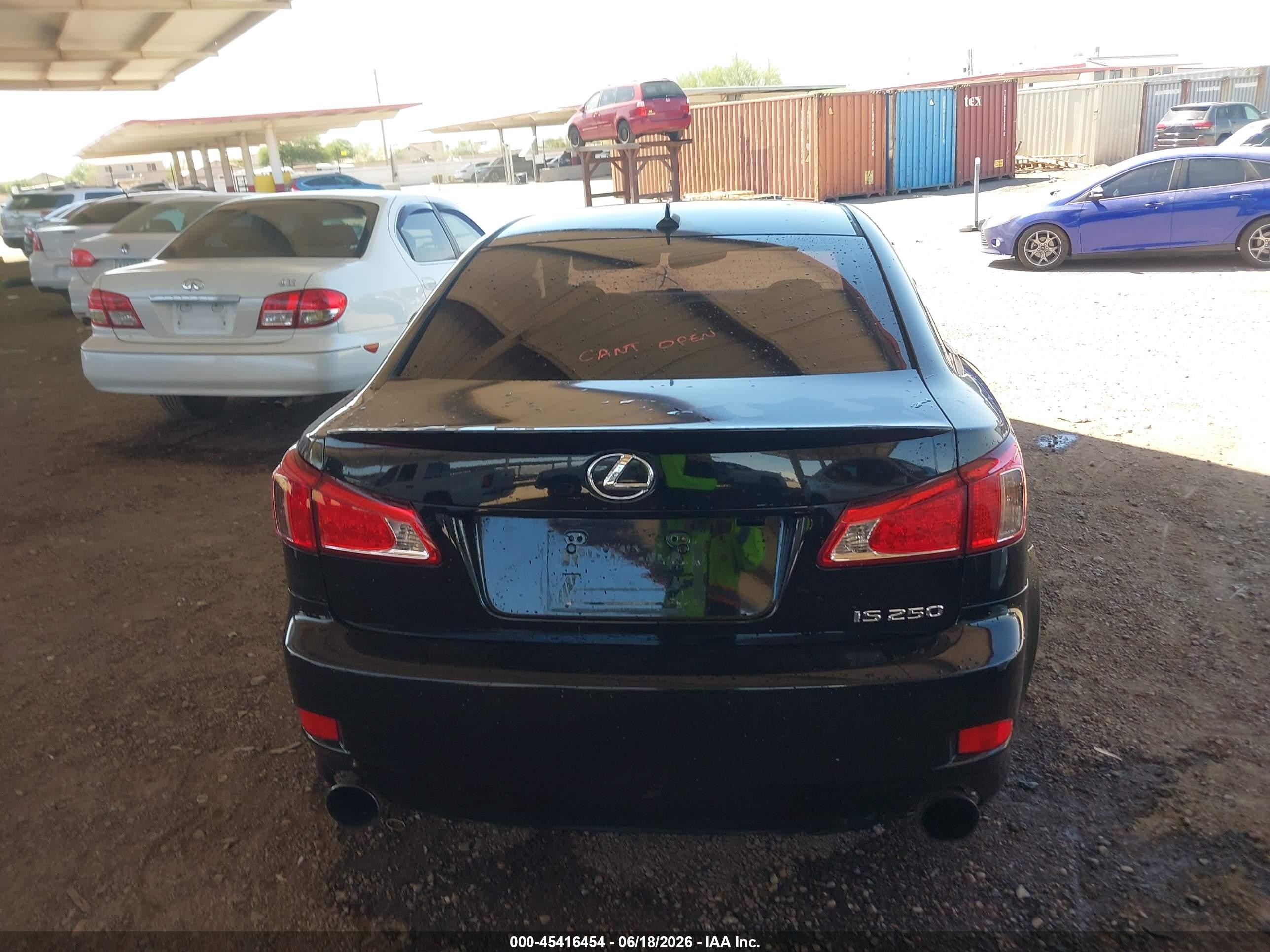 2012 Lexus Is 250   Black vin: JTHBF5C24C5163953