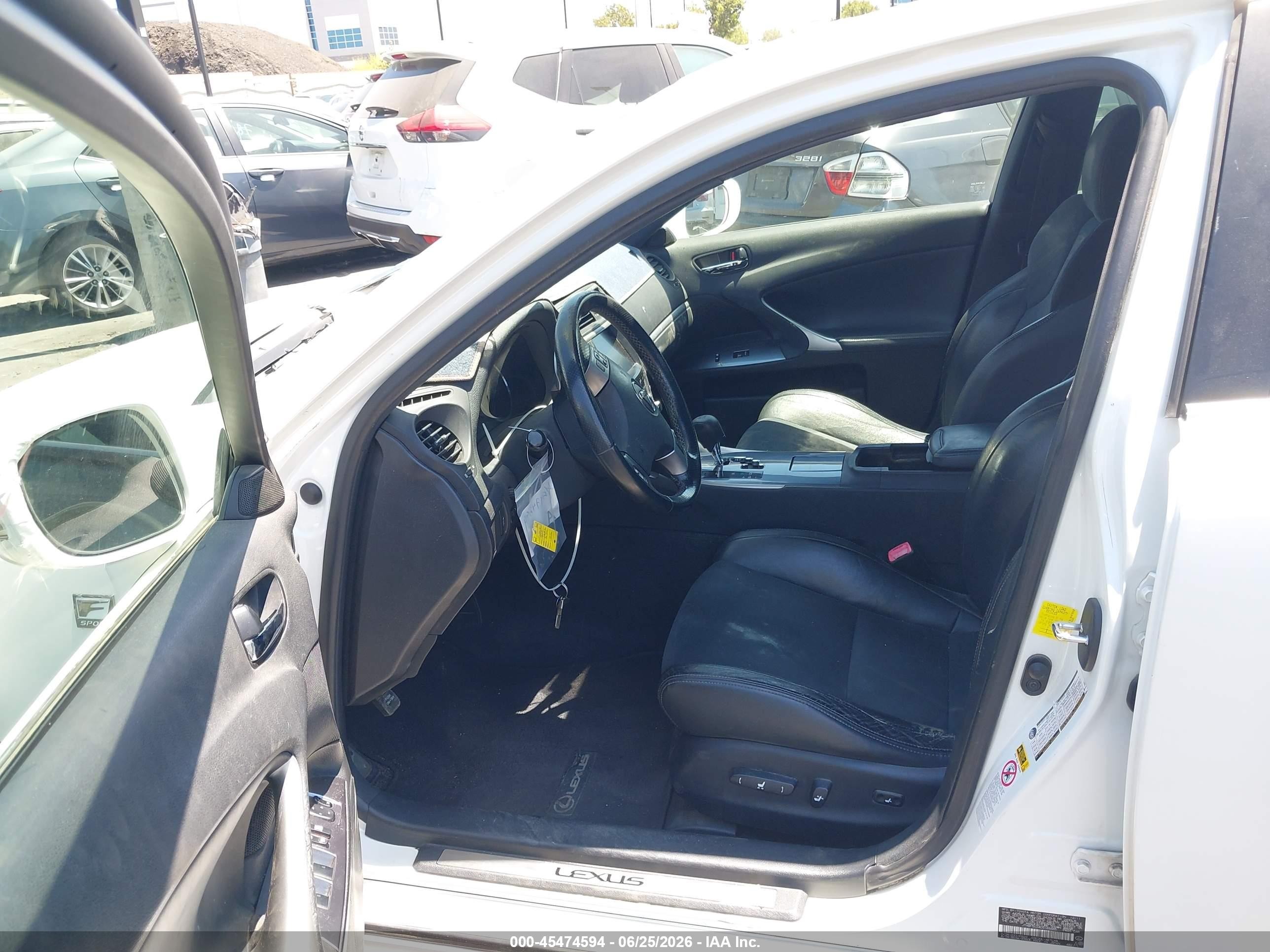 2012 Lexus Is 250   White vin: JTHBF5C24C5165685