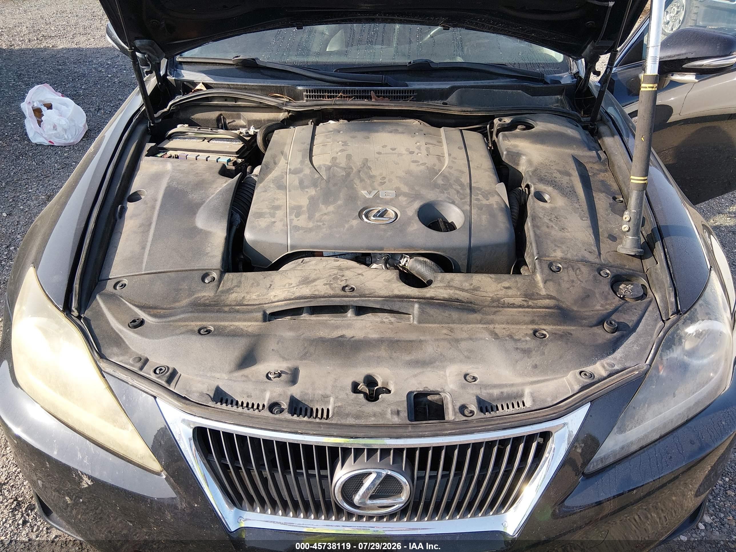 2012 Lexus Is 250 Black vin: JTHBF5C24C5175228