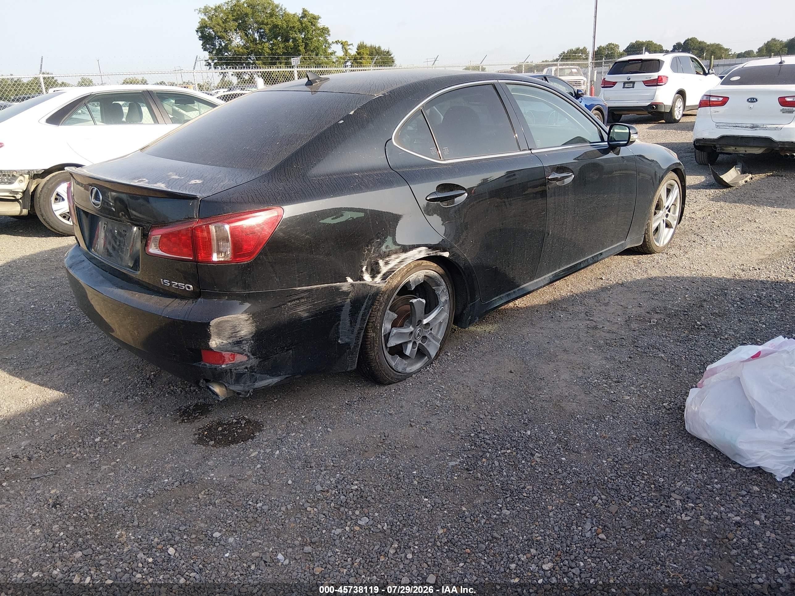2012 Lexus Is 250 Black vin: JTHBF5C24C5175228