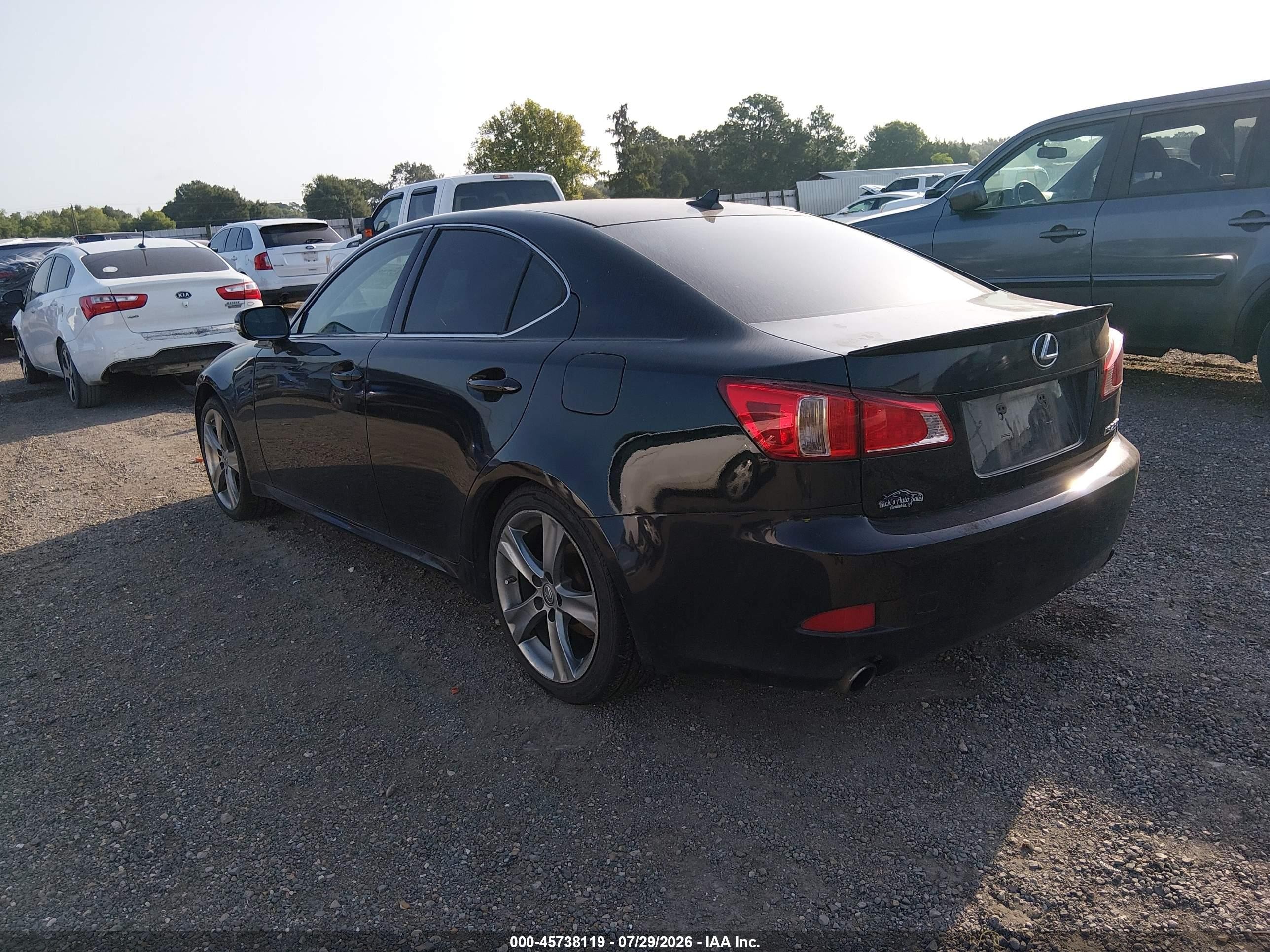 2012 Lexus Is 250 Black vin: JTHBF5C24C5175228