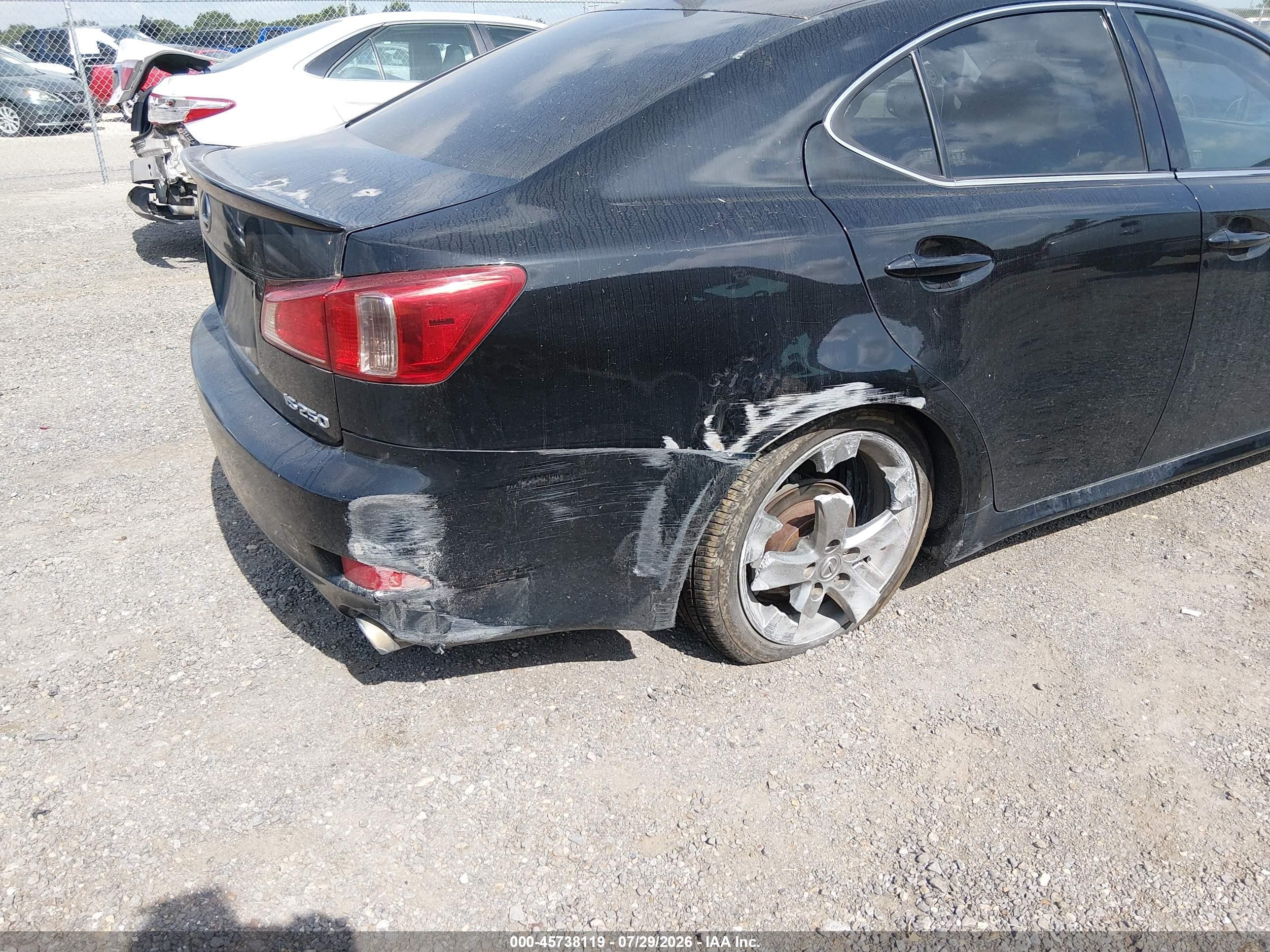2012 Lexus Is 250 Black vin: JTHBF5C24C5175228