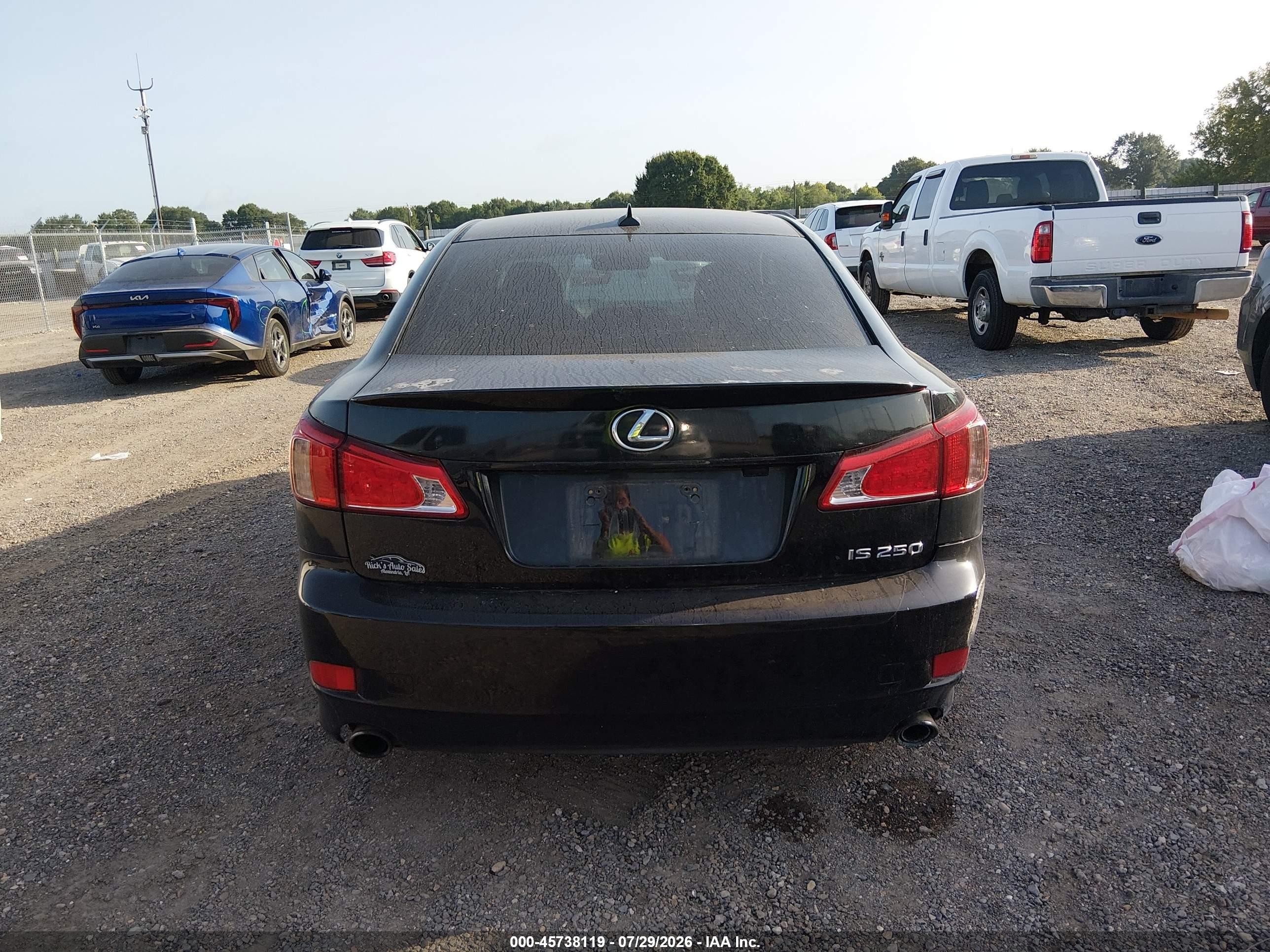 2012 Lexus Is 250 Black vin: JTHBF5C24C5175228