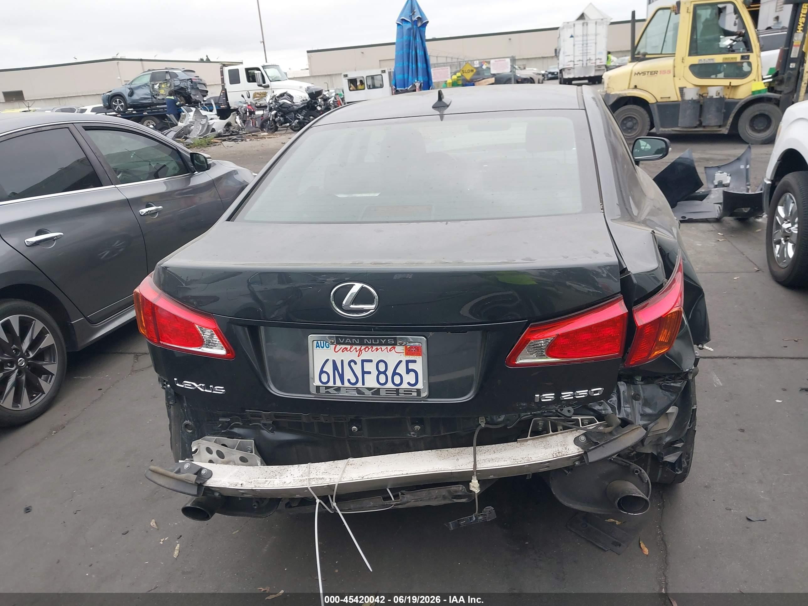 2010 Lexus Is 250   Серый vin: JTHBF5C25A5128688