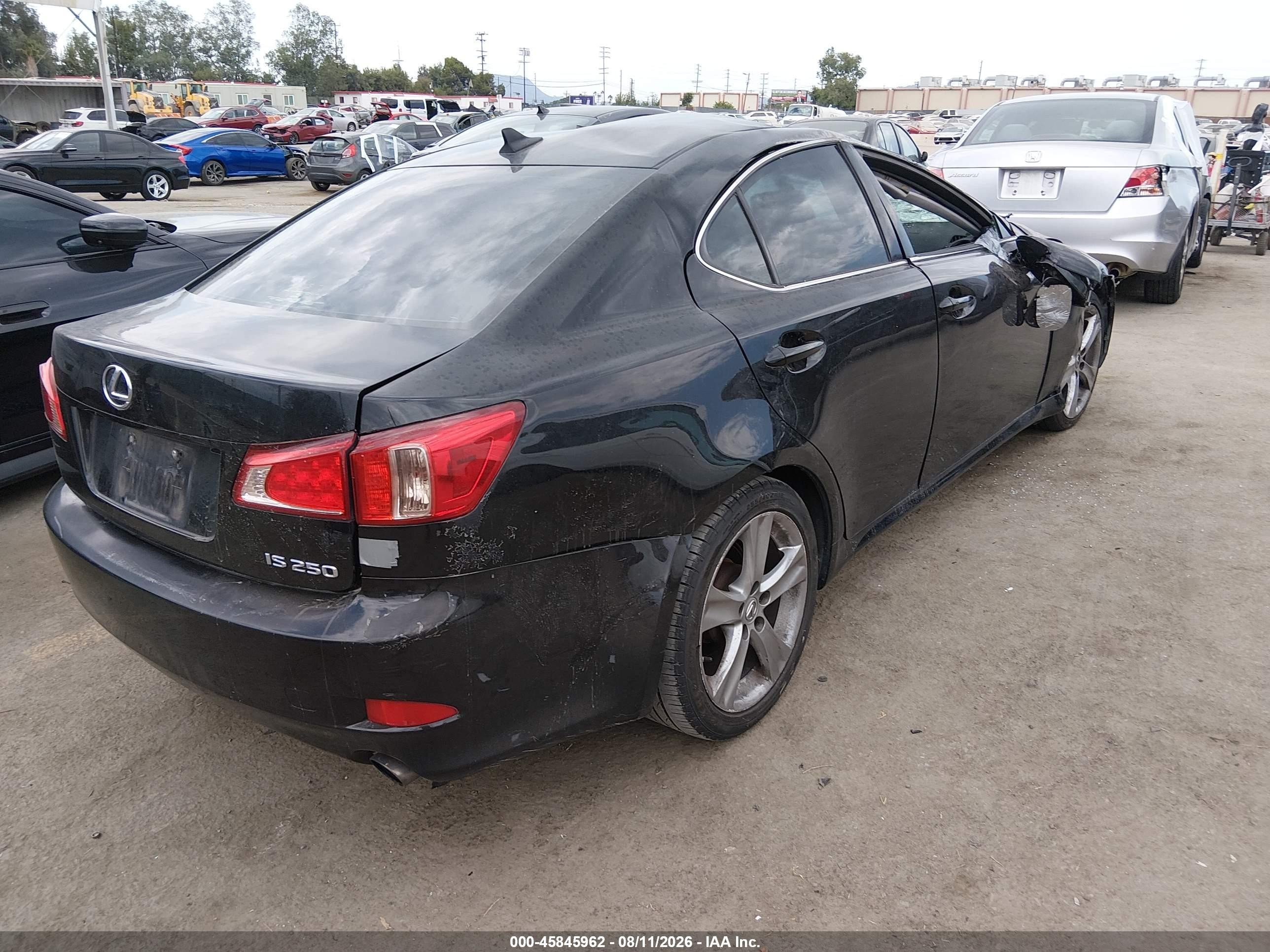 2011 Lexus Is 250   Black vin: JTHBF5C25B5150305